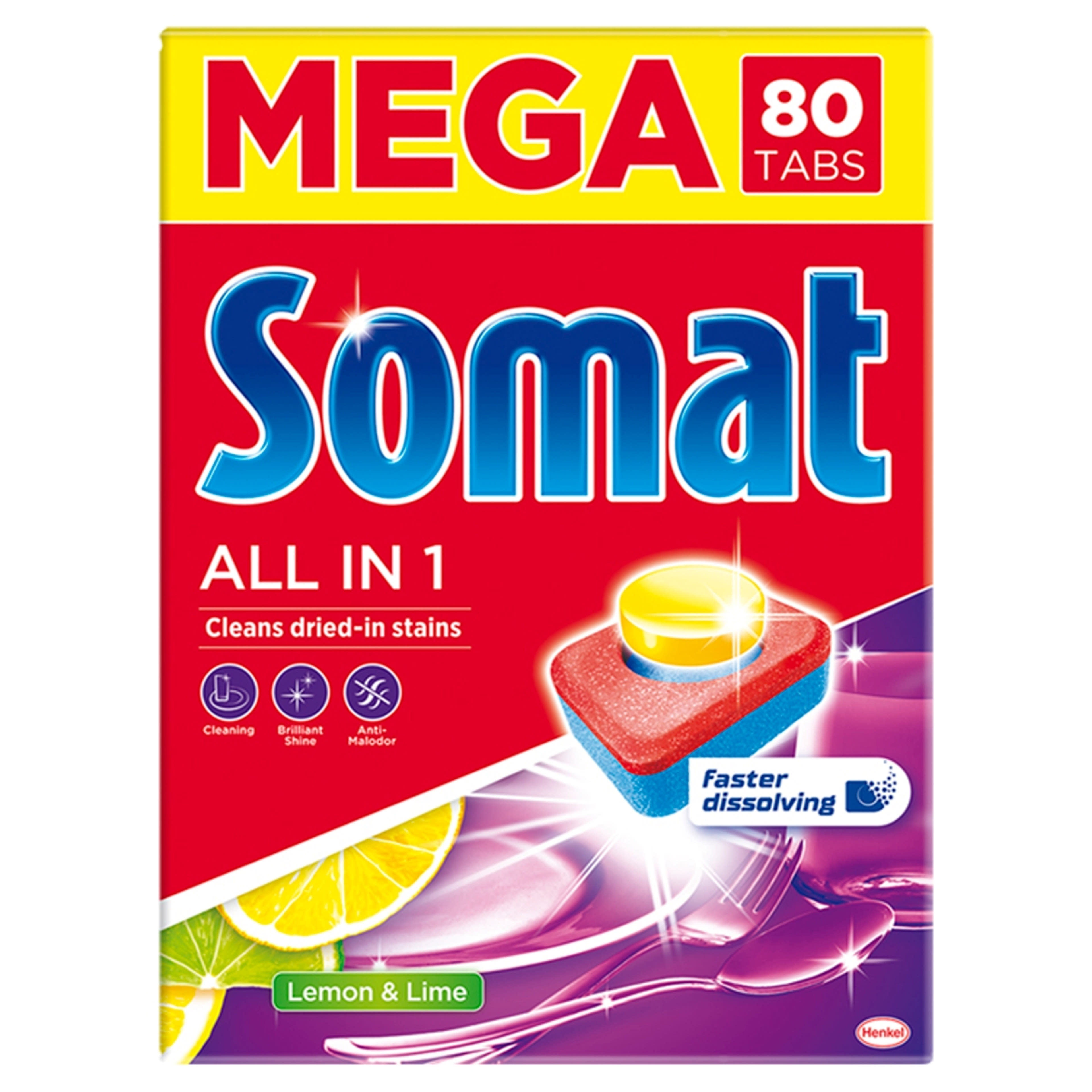 Somat All In 1 Lemon & Lime Tabletta - 80 db-1