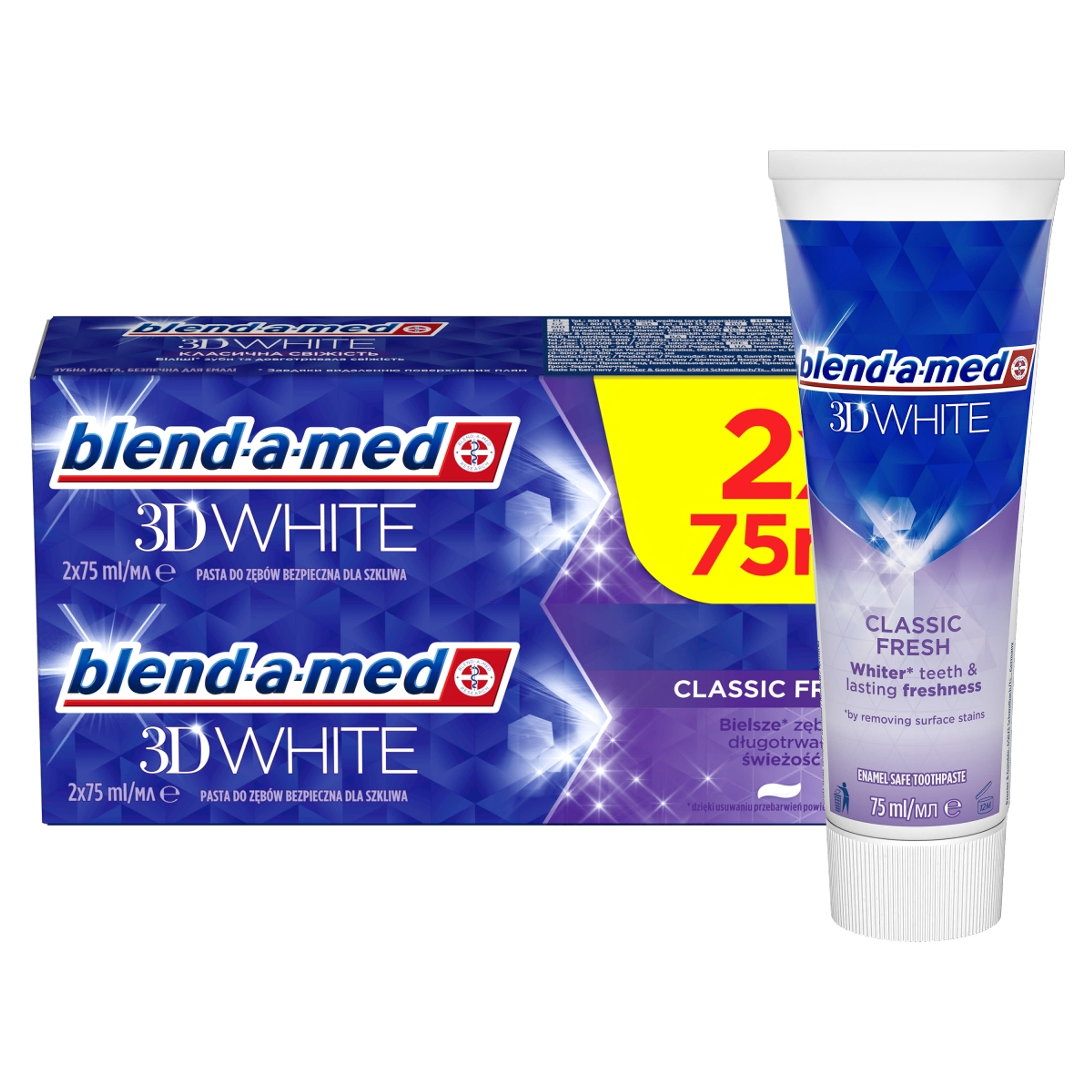 Blend-a-med 3D White Classic Fresh fogkrém - 150 ml-2