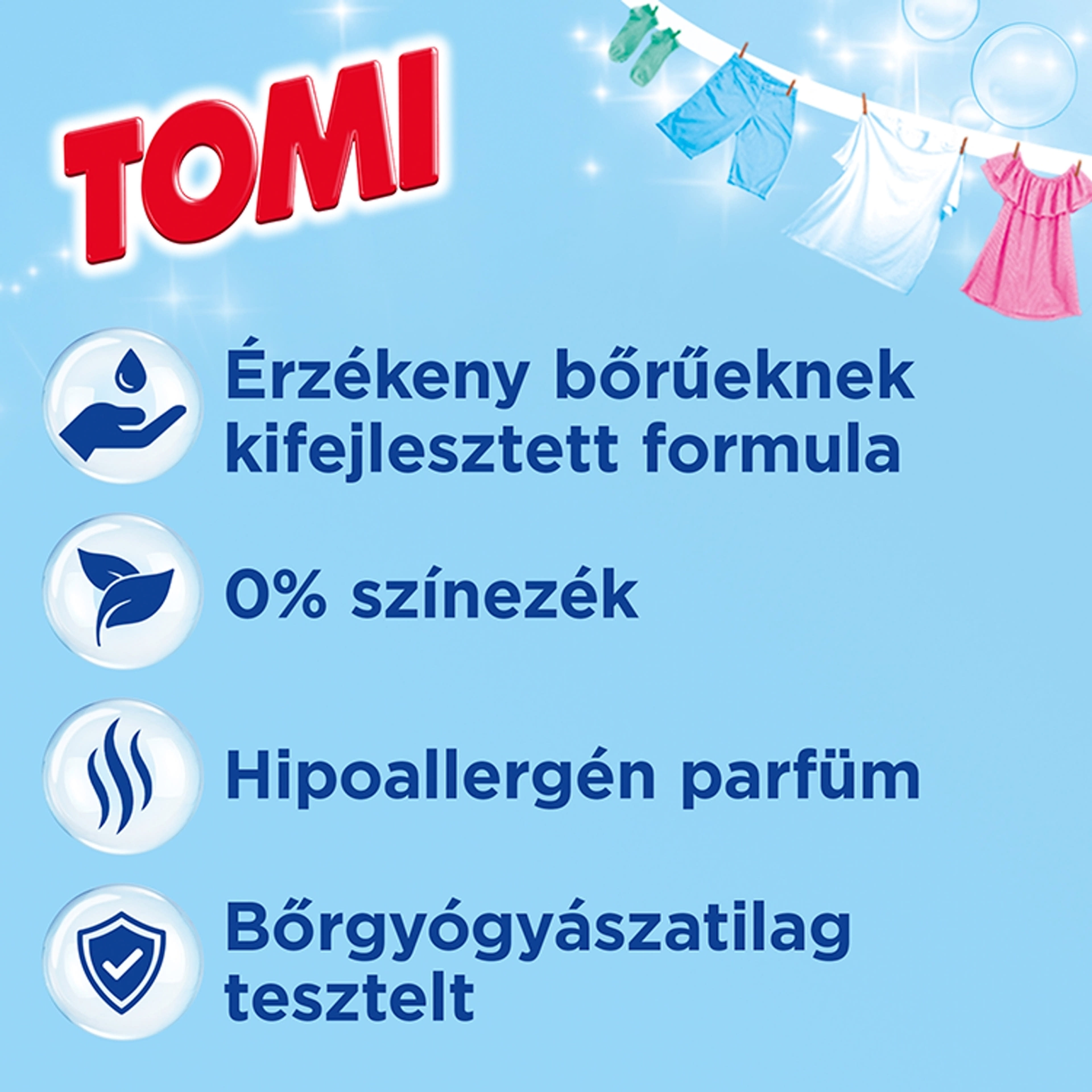 Tomi Sensitive & Pure folyékony mosószer 54 mosás - 2430 ml-3