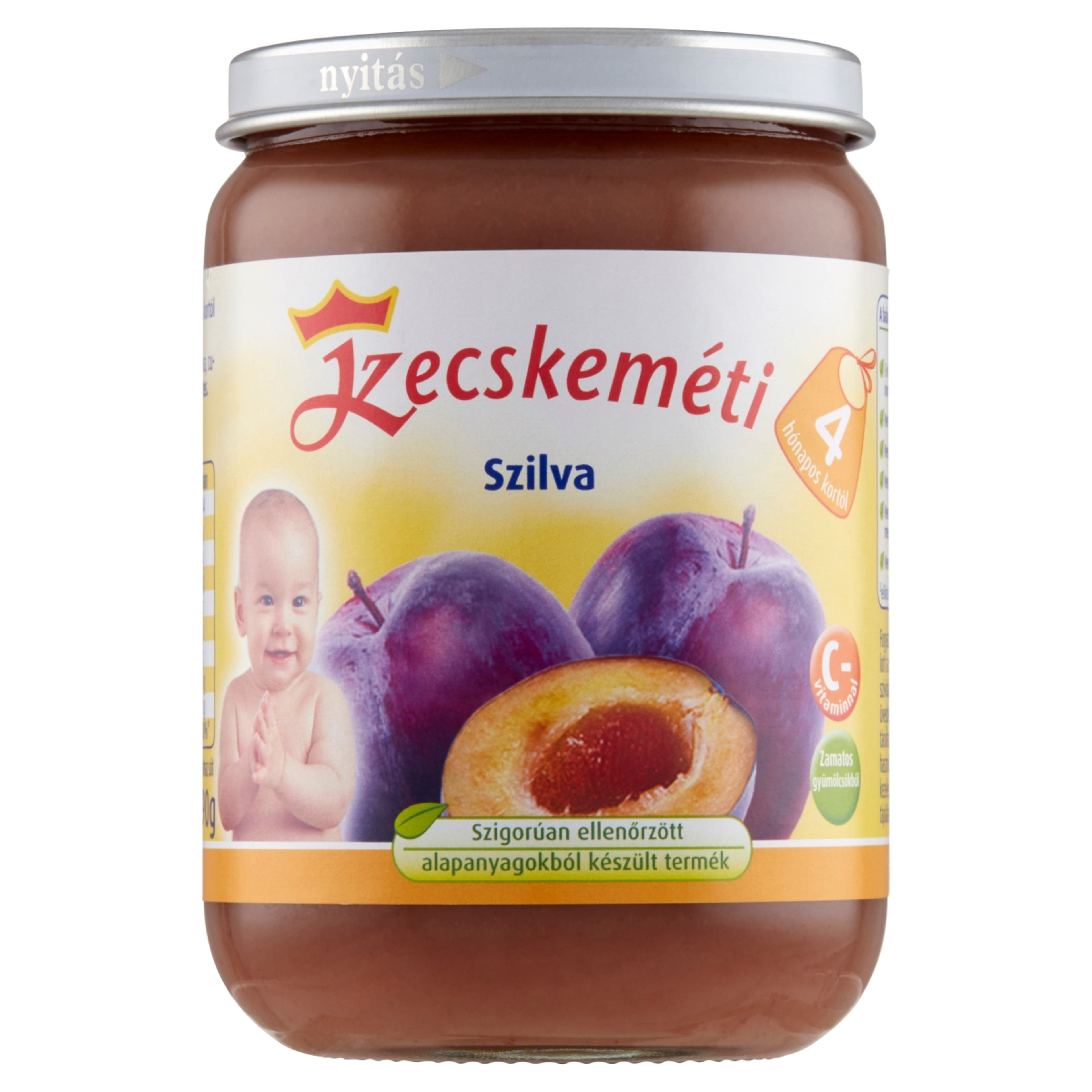 Kecskeméti Bébiétel Szilva Ízesítéssel 4 Hónapos Kortól - 190 g