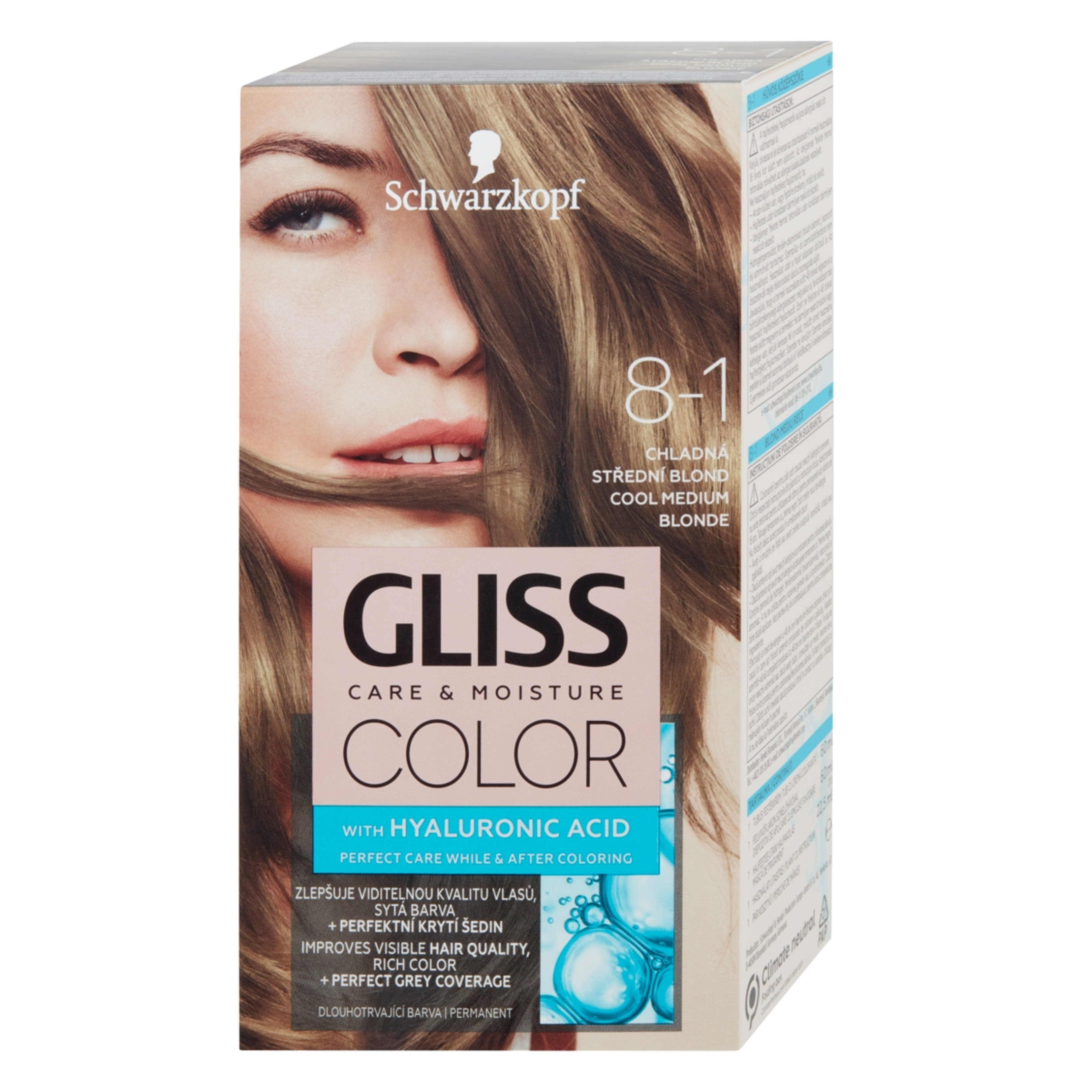 Gliss Color tartós hajfesték 8-1 Hűvös középszőke - 1 db-2