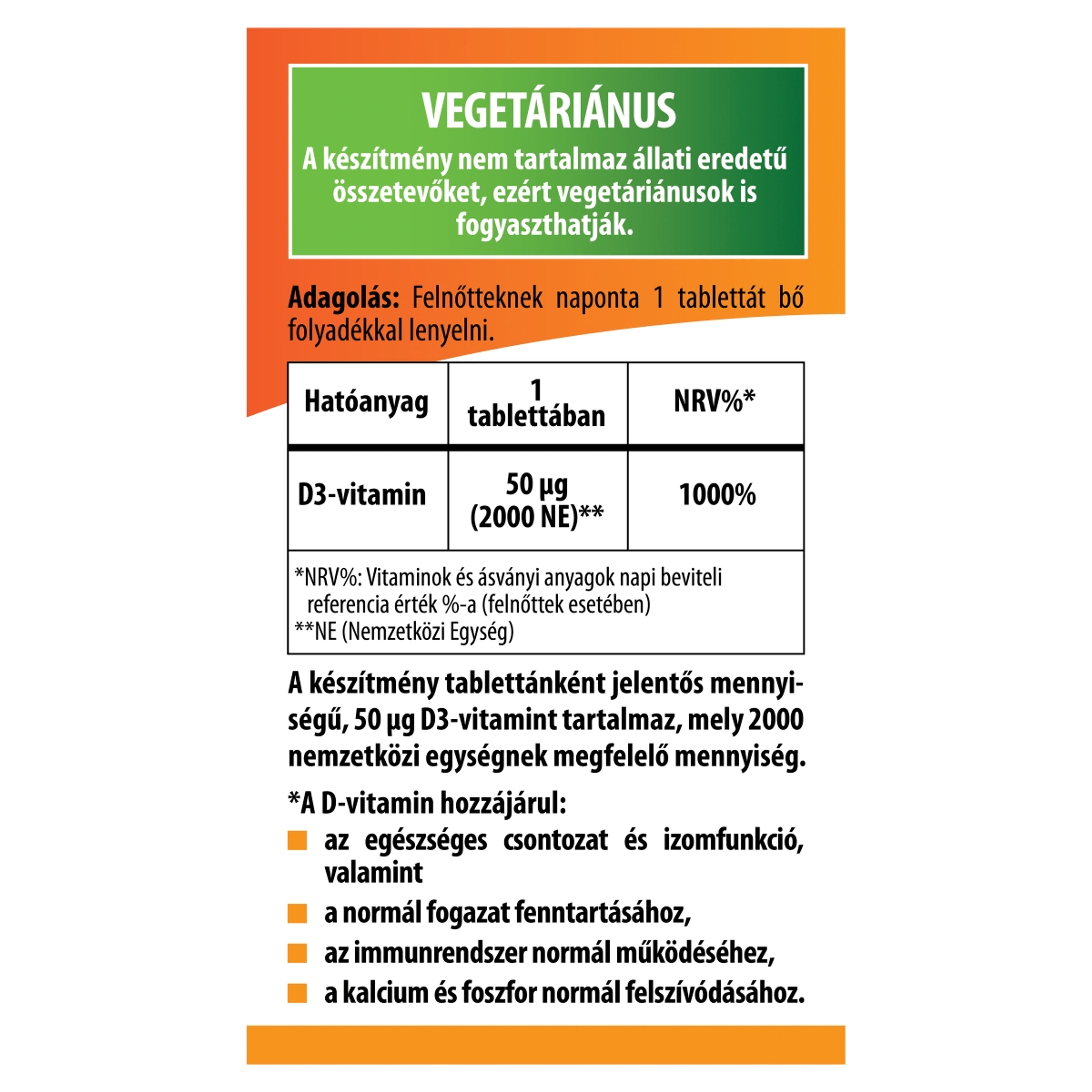 Bioco D3-vitamin 2000 Ne tabletta - 100 db-2