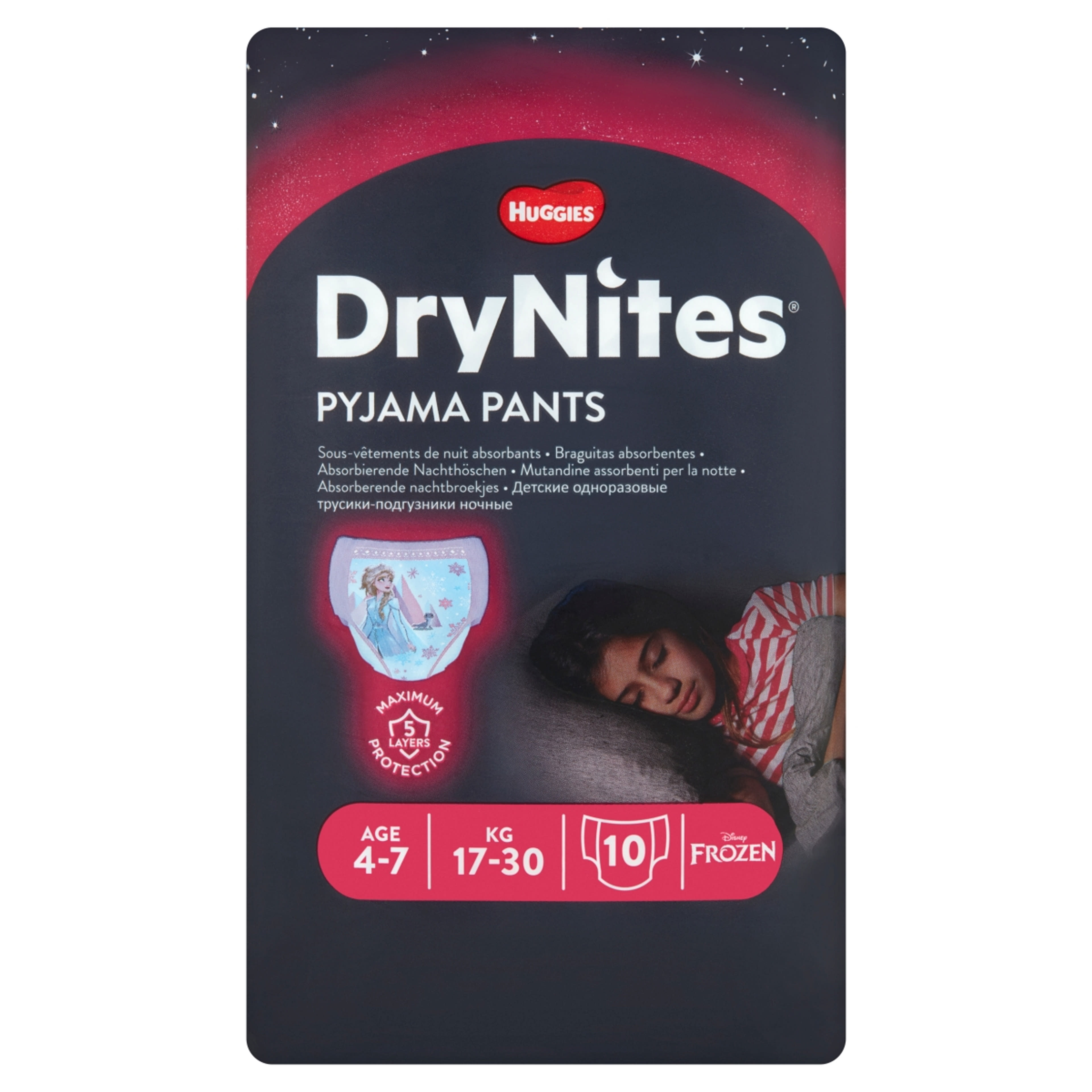 DryNites 4-7 év 17-30 kg éjszakai pelenka - 10 db