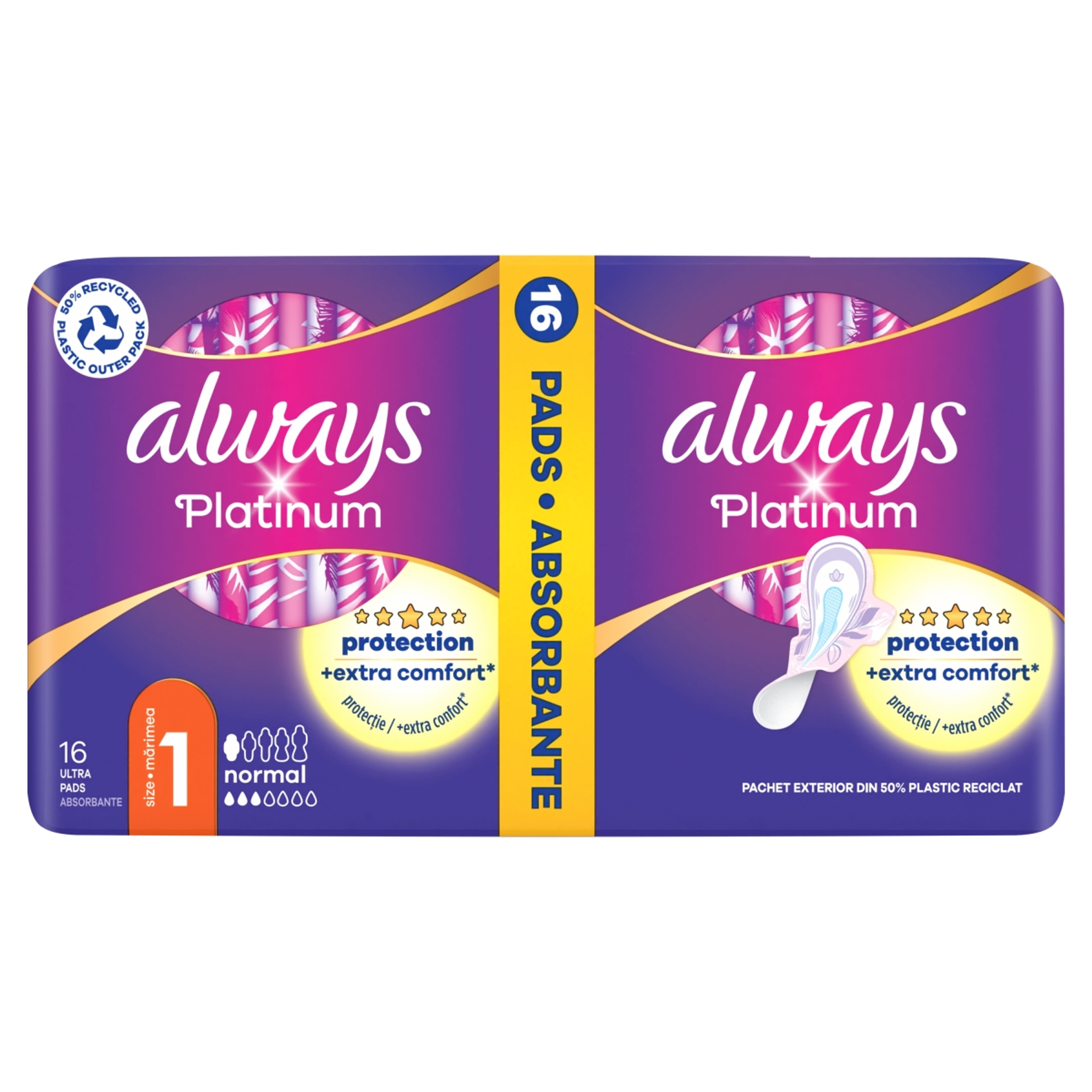 Always Platinum Duo Pack normál egészségügyi betét - 16 db-3