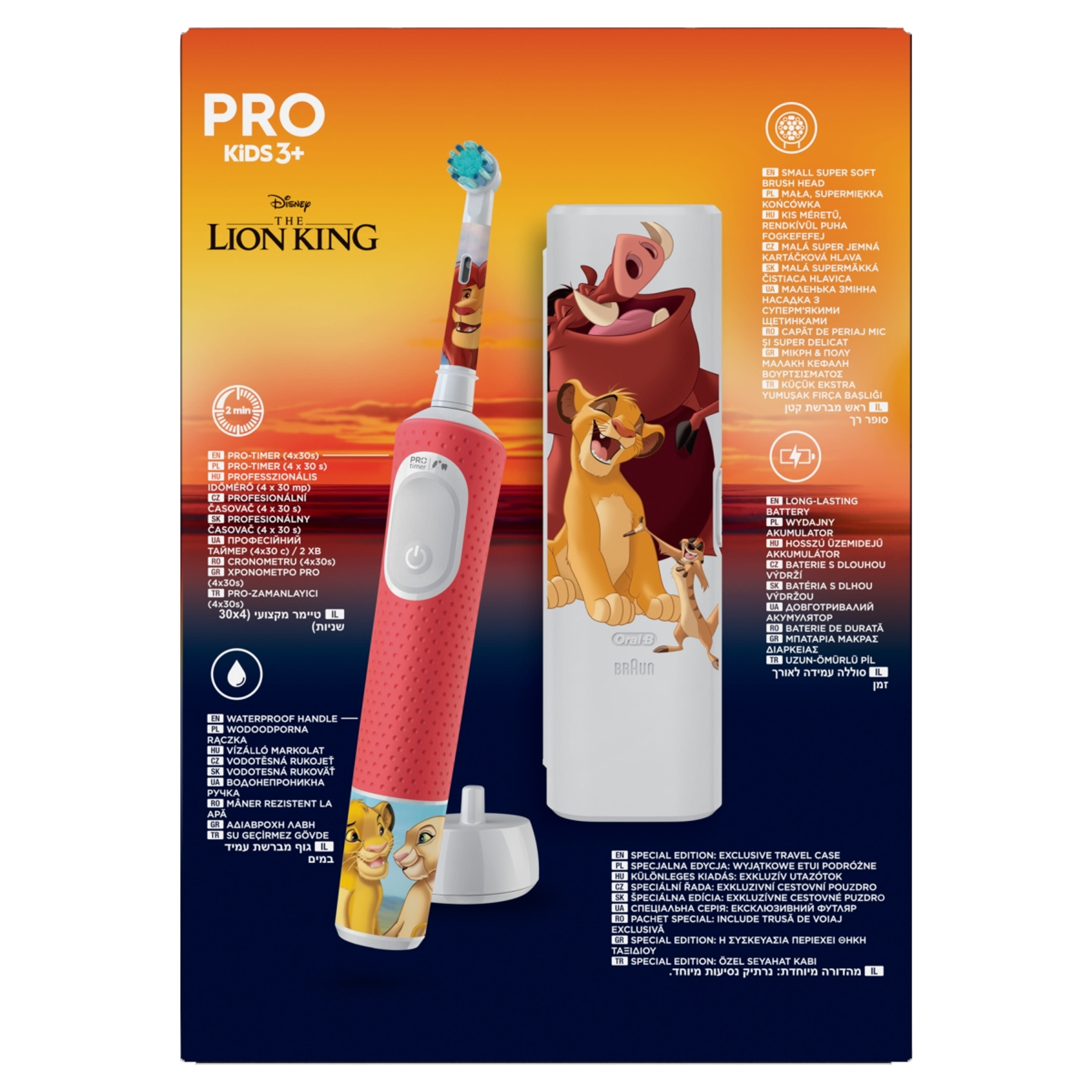 Oral-B Kids Lion King elektromos  fogkefe + utitok - 1 db-4