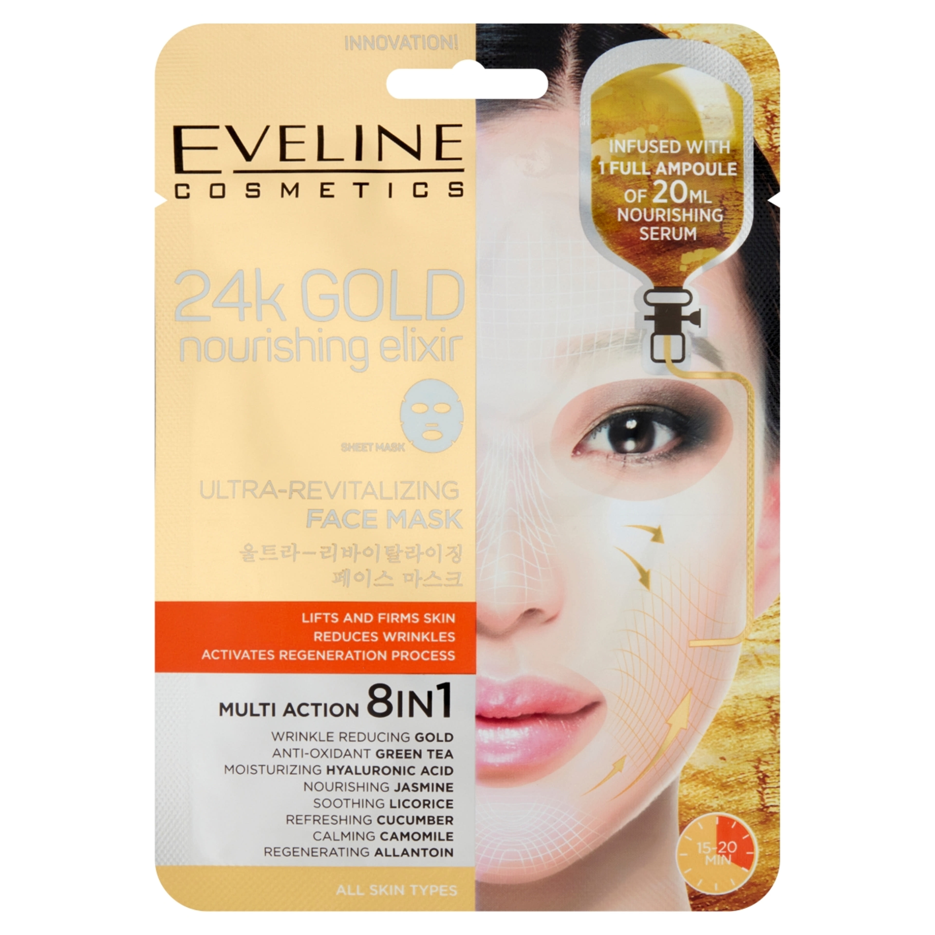 Eveline szövet arcmaszk gold - 1 db-1