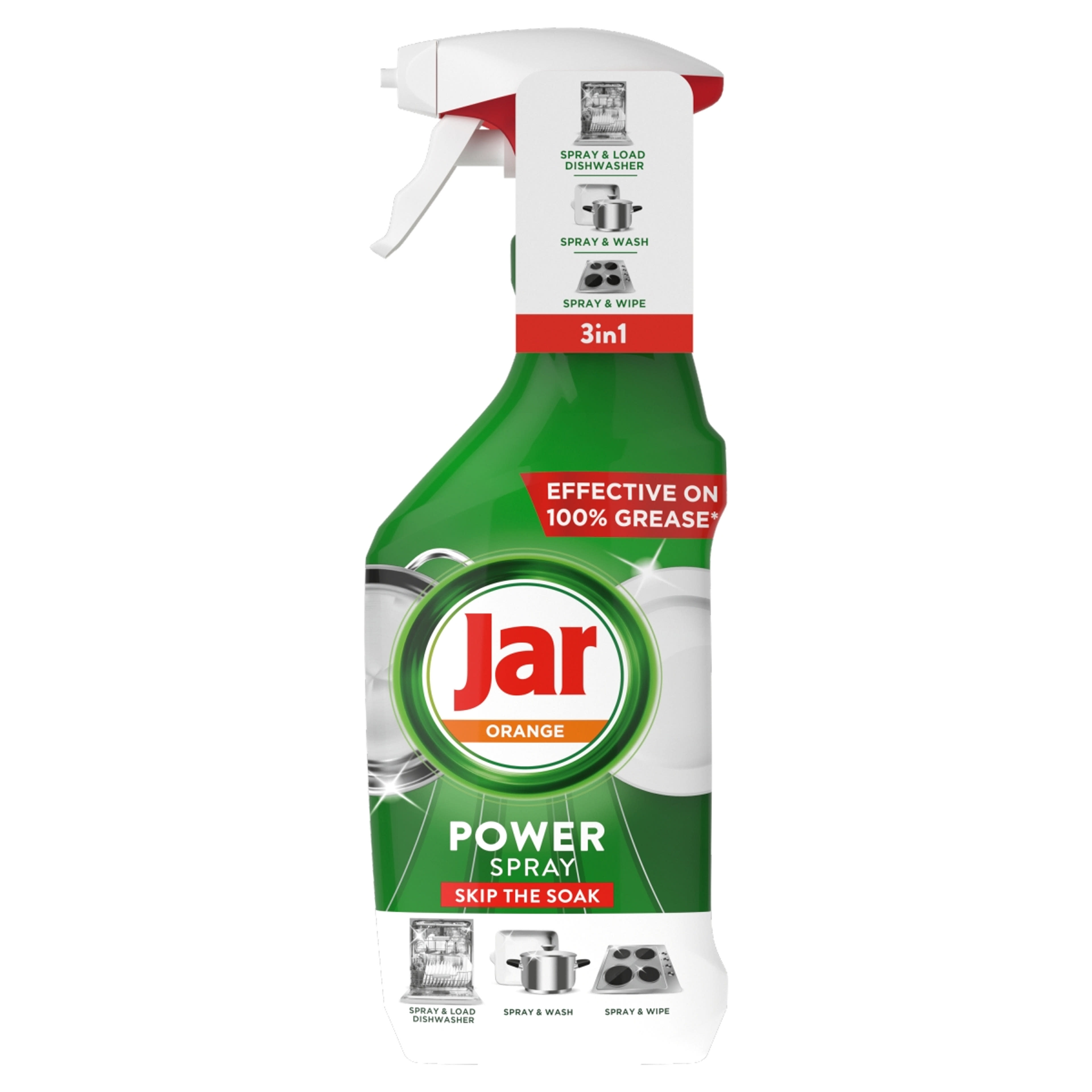 Jar Power Spray kézi mosogatószer narancs illattal - 500 ml