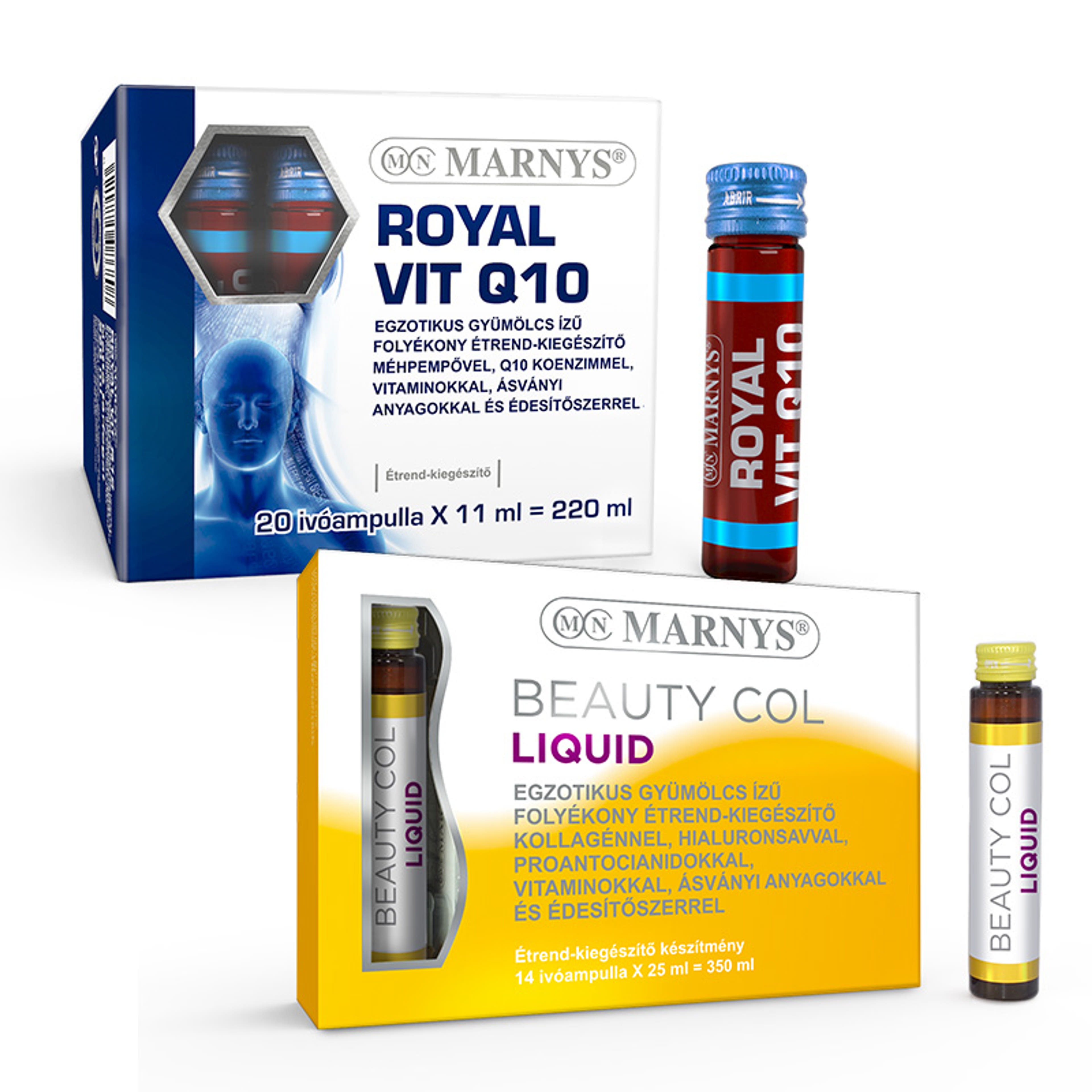 Marnys Beauty Col Liquid és Royal Vit Q10 folyékony vitamin csomag