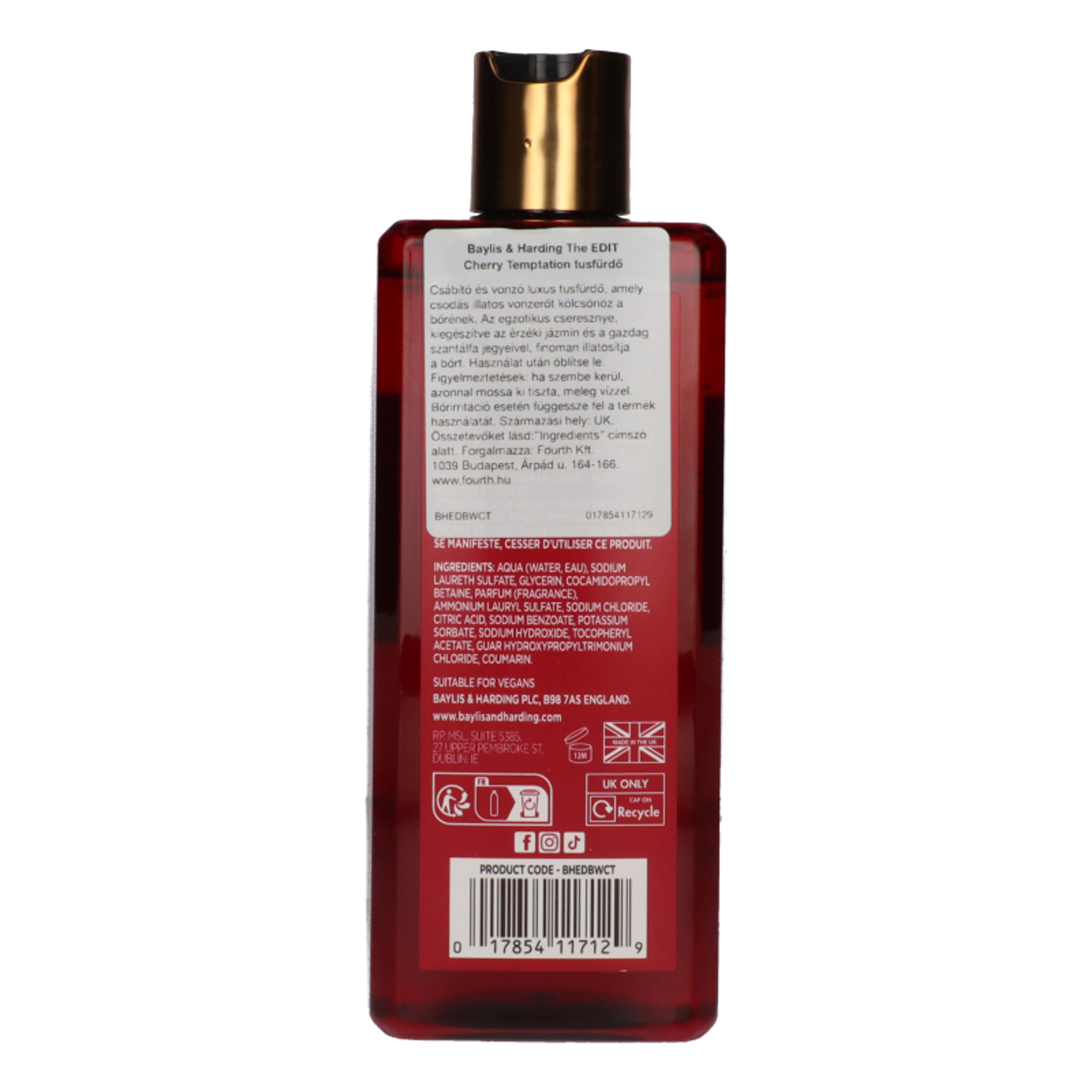 Baylis & Harding The Edit Cherry Tamplation tusfürdő - 400 ml-3