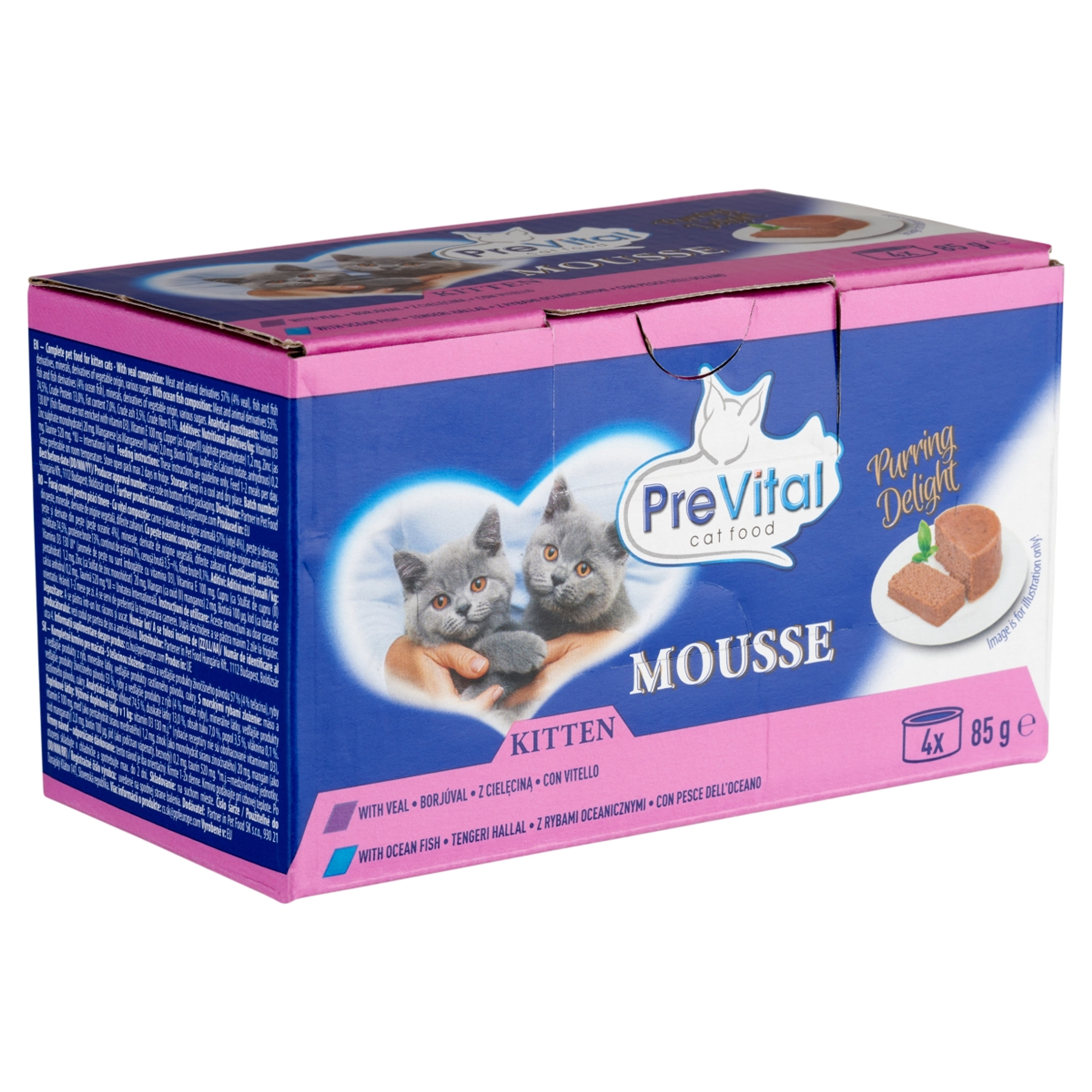 Prevital vegyes konzerv mousse kölyök macskáknak 4x85 g - 340 g-2