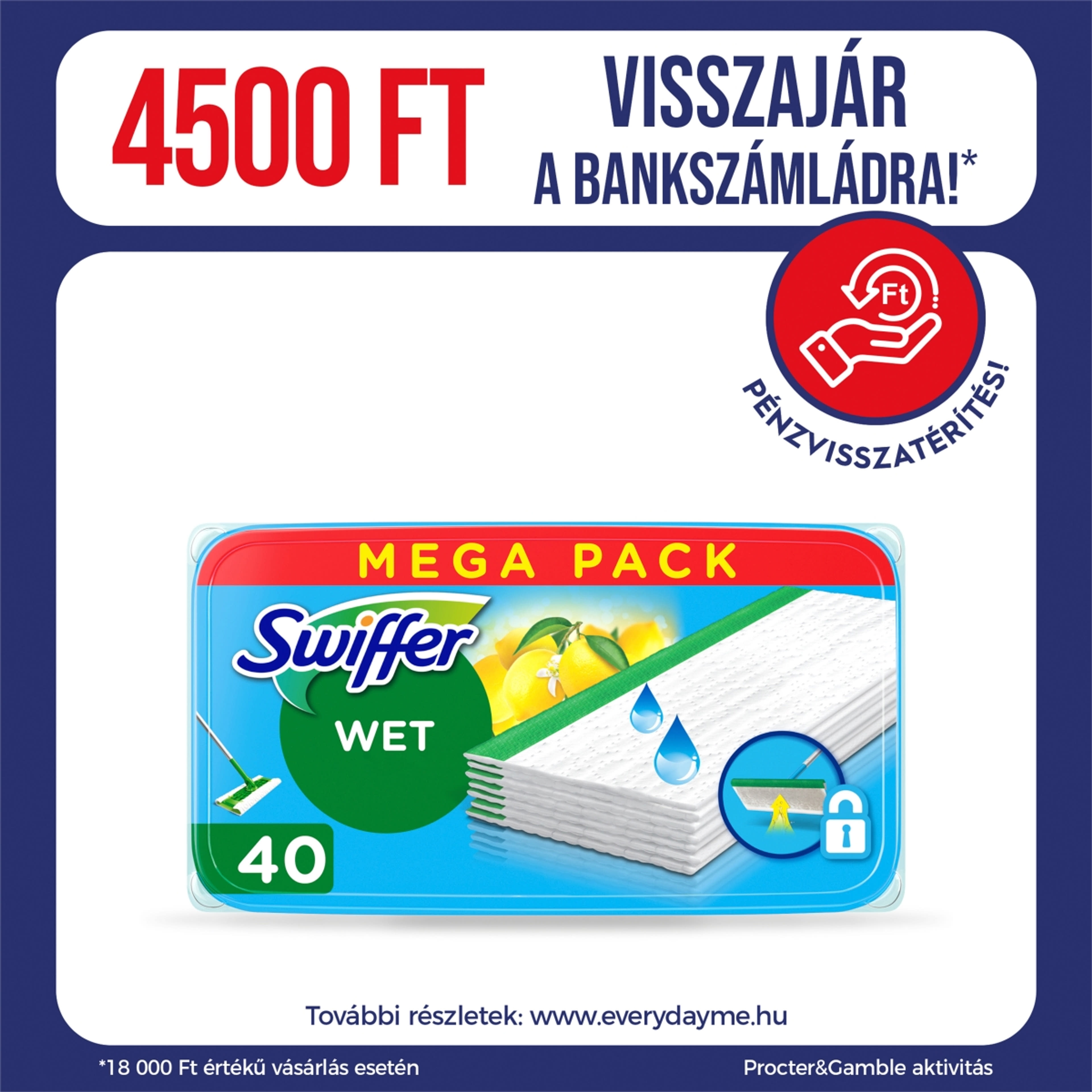 Swiffer Sweeper Citrus Fresh nedves padlótörlő kendő  - 40 db-1