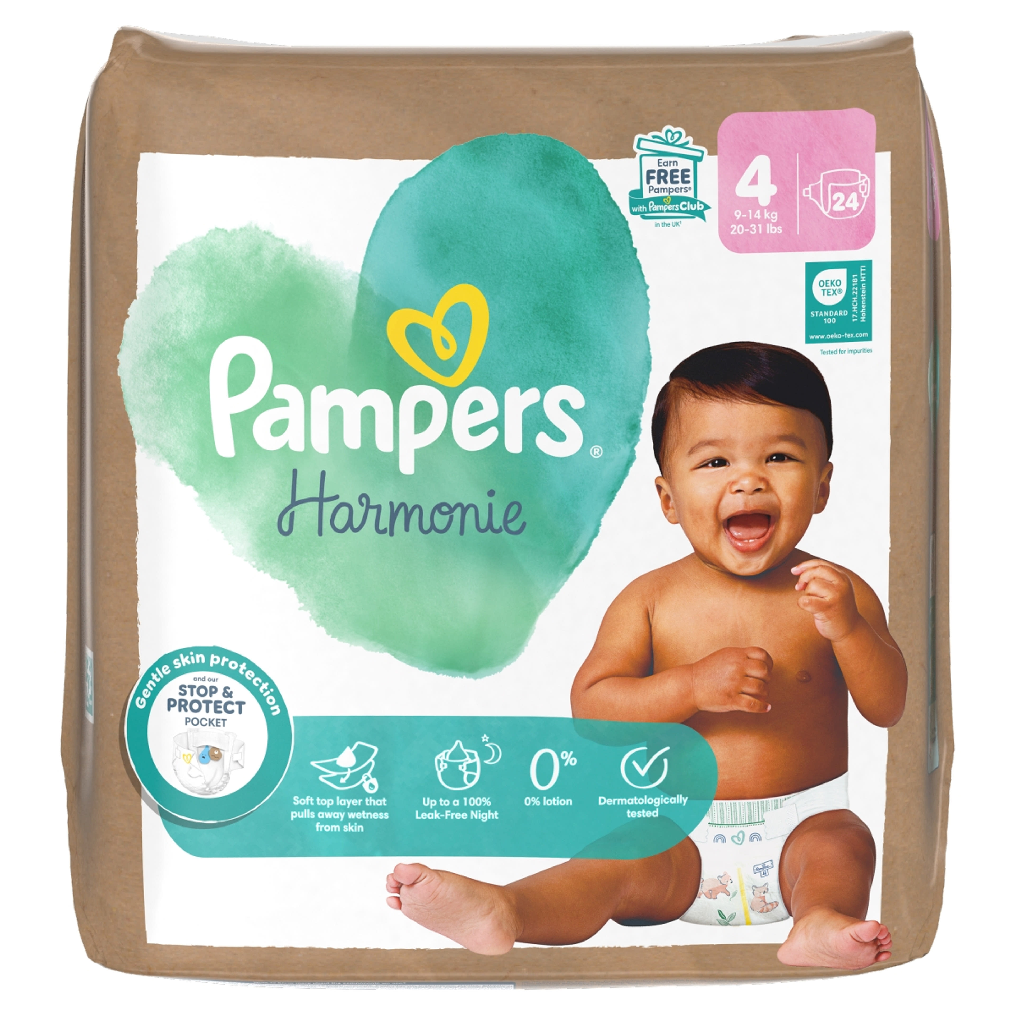 Pampers Harmonie bugyielenka, méret: 4, 9kg-15kg - 24 db-1