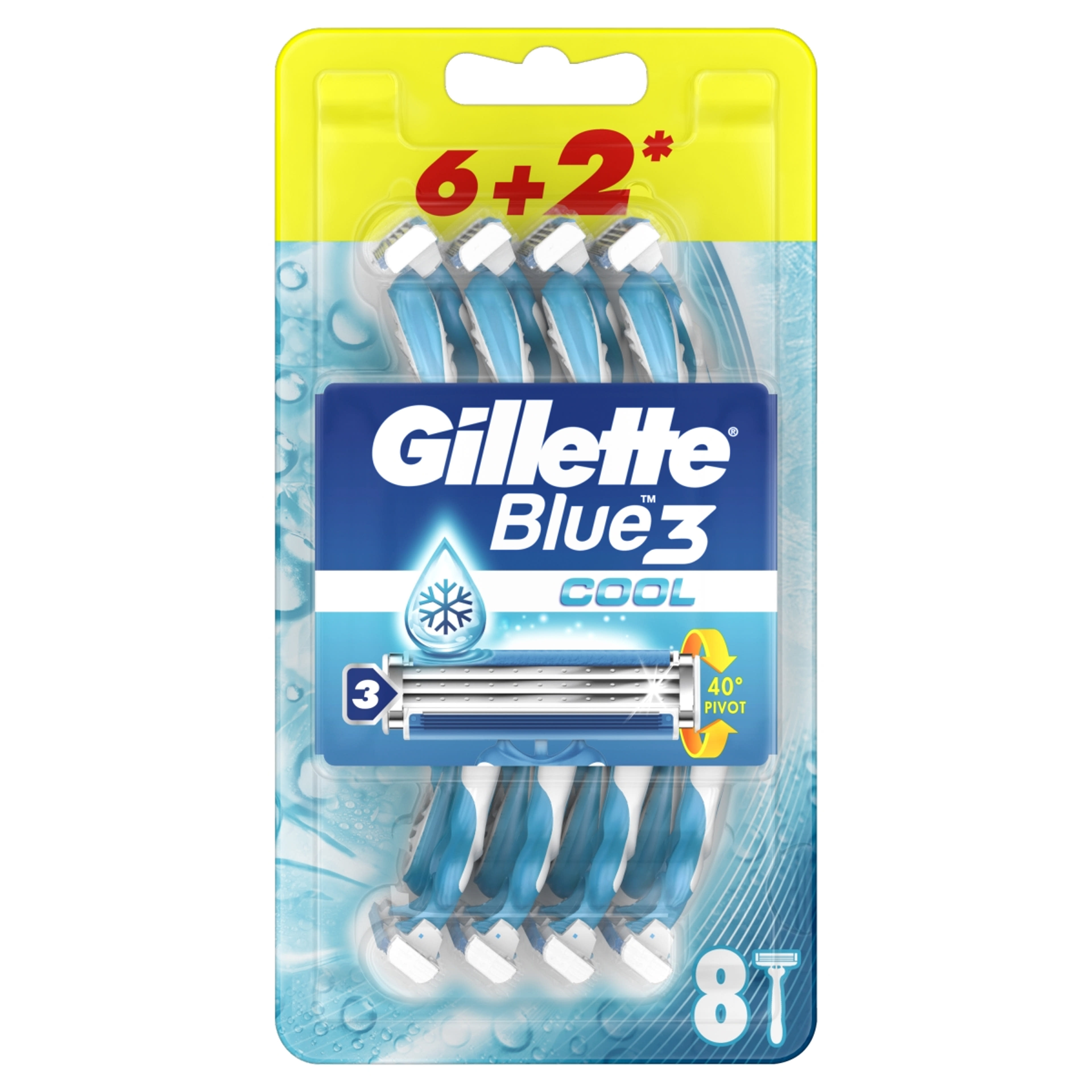 Gillette blue3 cool eldobható borotva 6 + 2 - 8 db-1