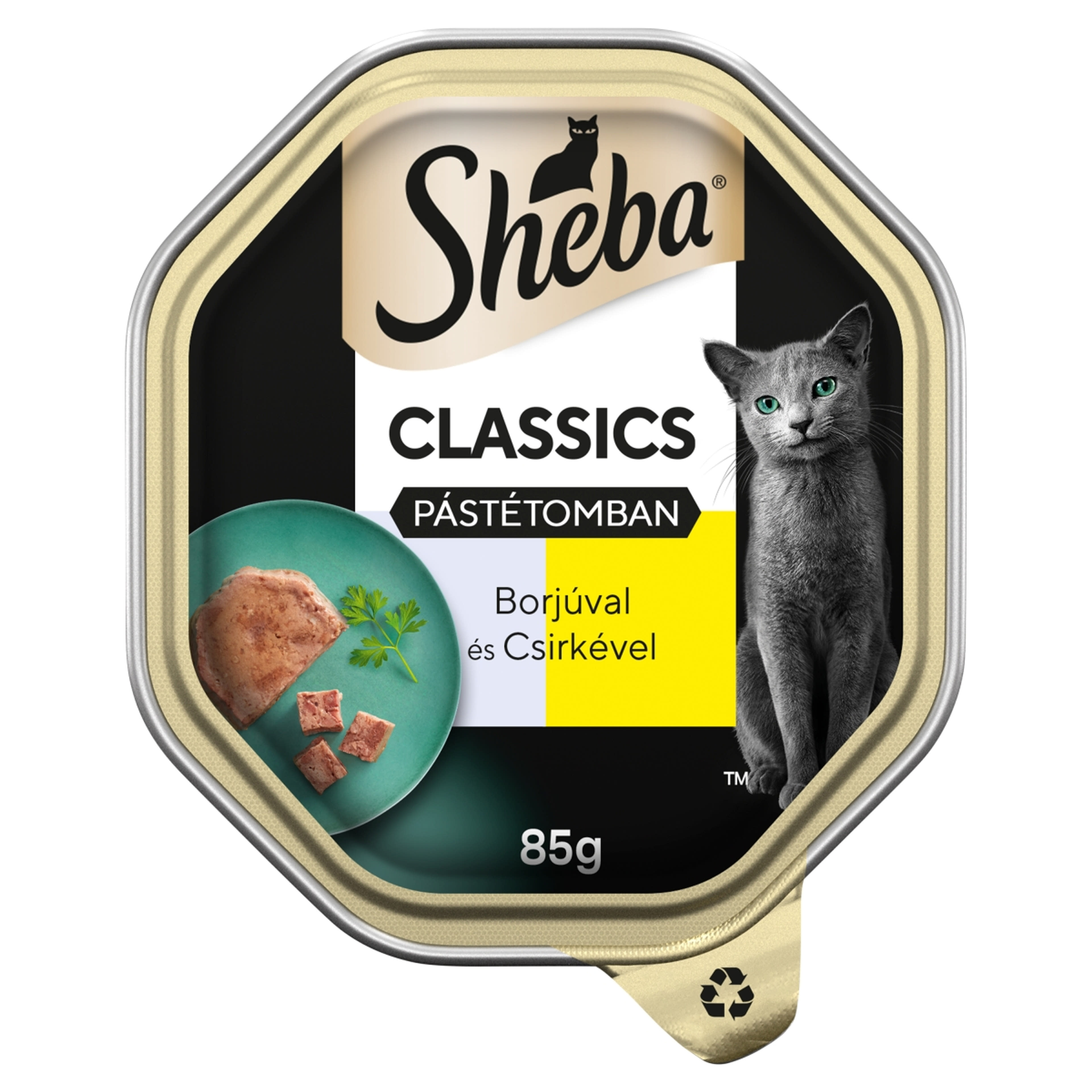 Sheba alutál macskáknak, borjú-csirke - 85 g-1