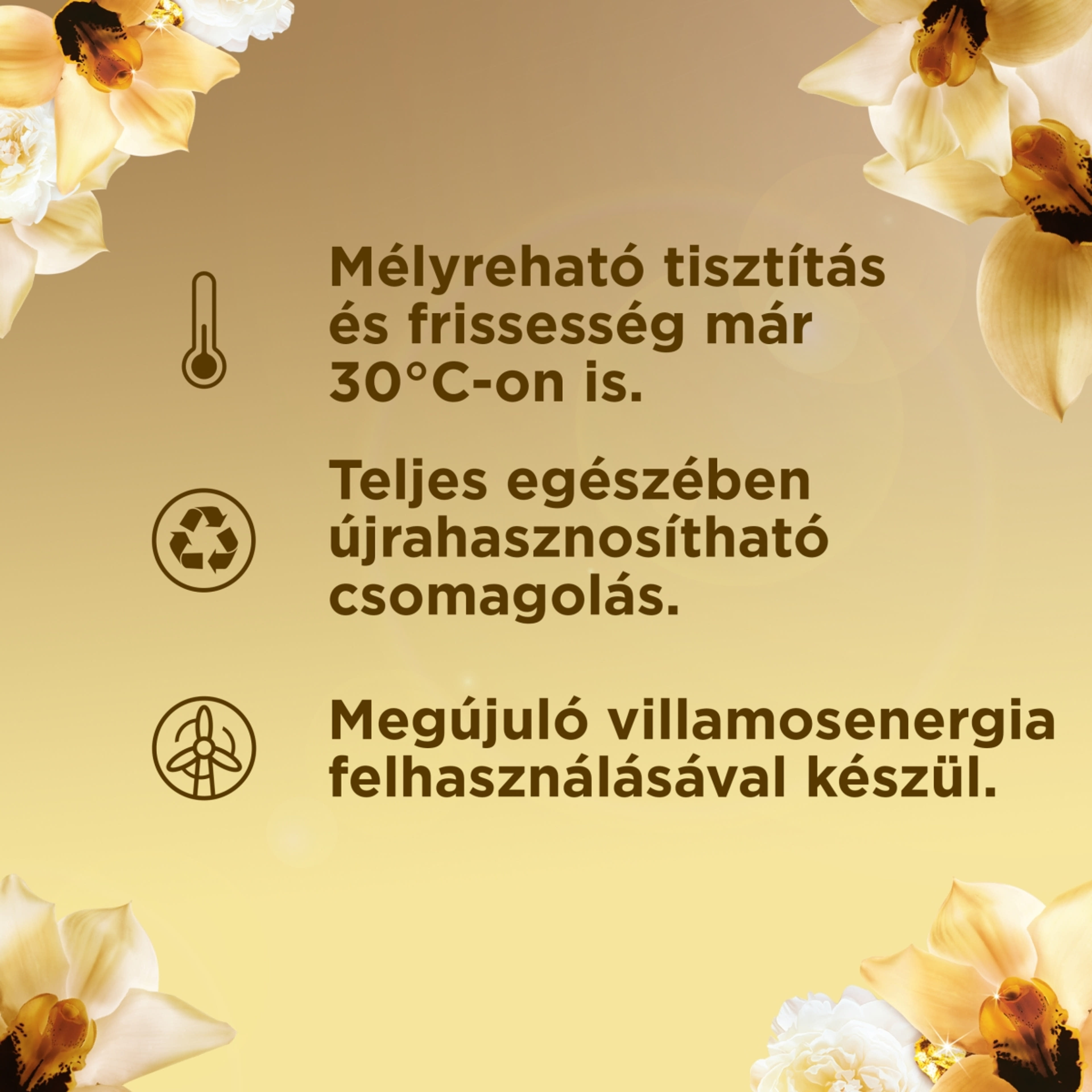 Lenor Vanilla Orchid & Golden Amber folyékony mosószer 60 mosáshoz - 3000 ml-4
