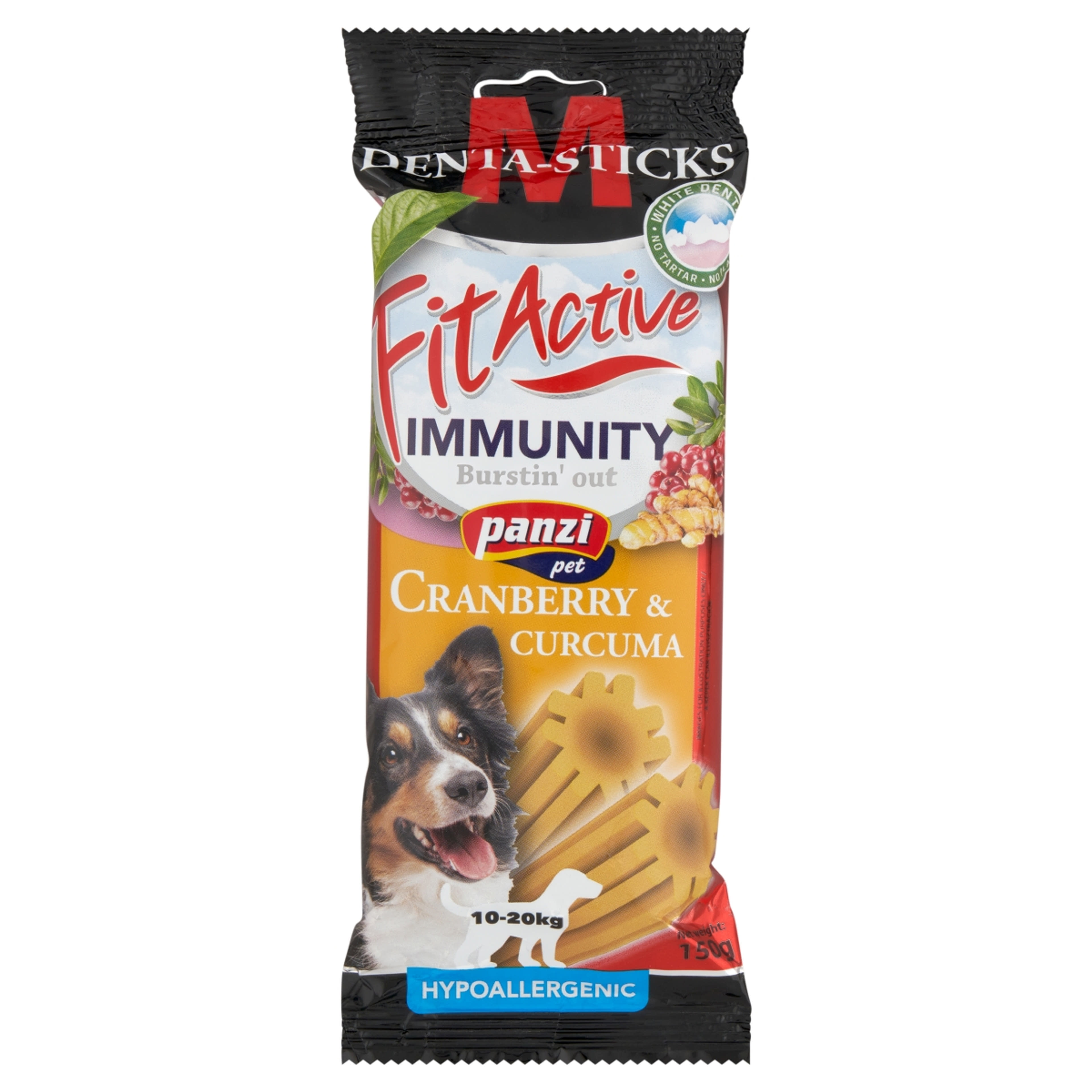 FitActive Denta-Stick Immunity Áfonya+Kurkuma jutalomfalat - 150 g