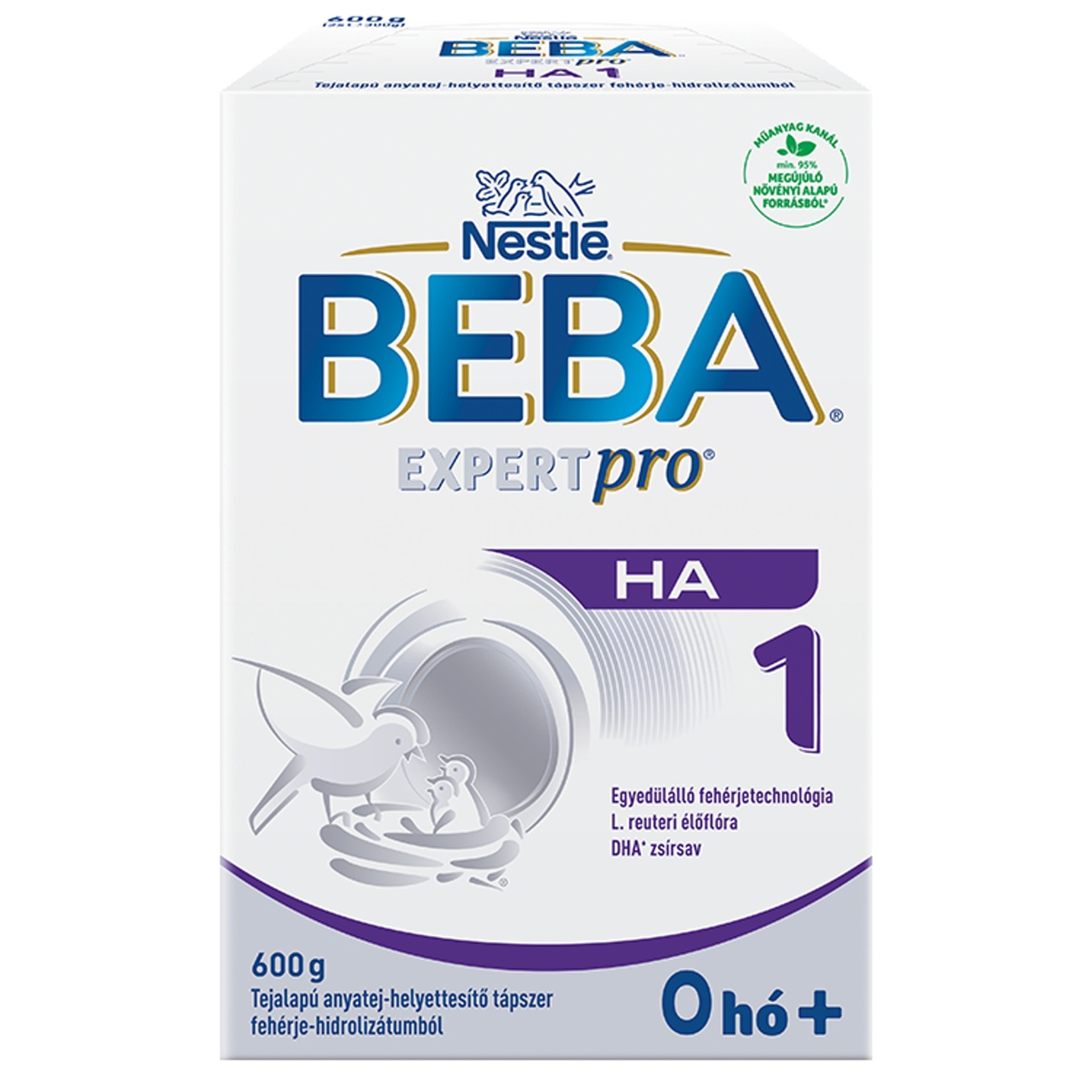 Beba Expertpro HA 1 tejalapú anyatej-helyettesítő tápszer fehérje-hidrolizátumból 0 hónapos kortól - 600 g