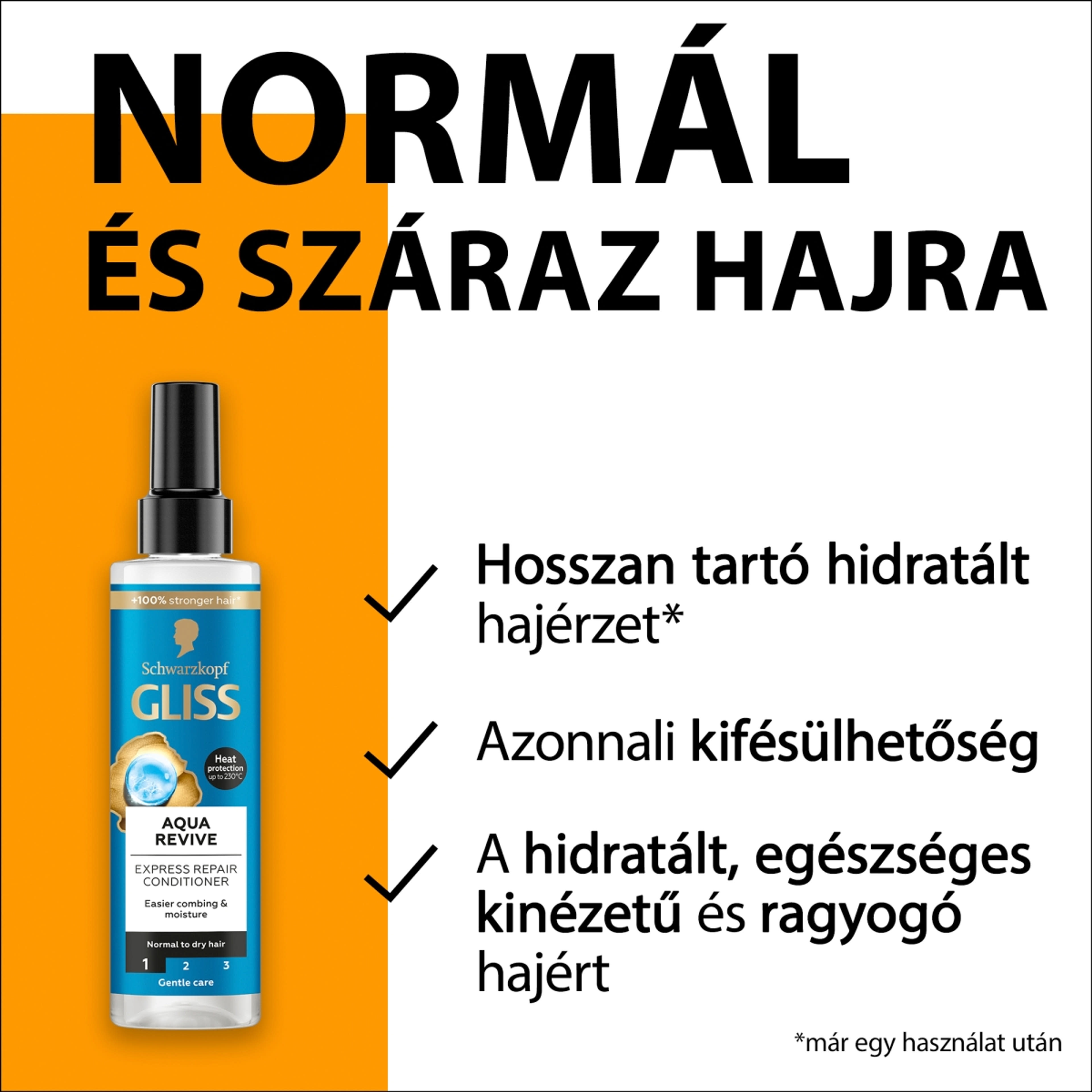 Gliss Aqua Revive Express Repair balzsam, normál hajra - 200 ml-3