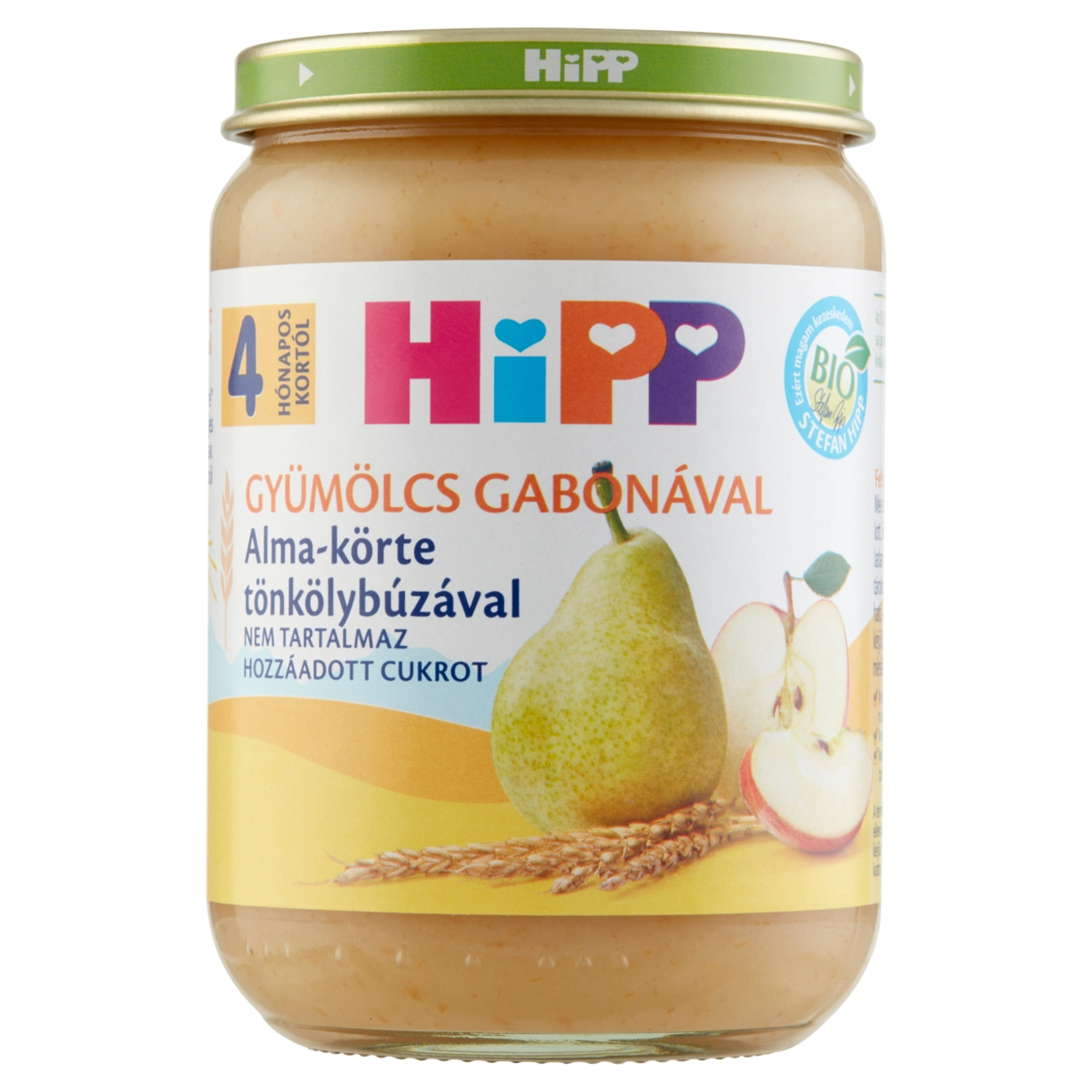 Hipp bio alma-körte-tönkölybúzával 4 hónapos kortól - 190 g-1