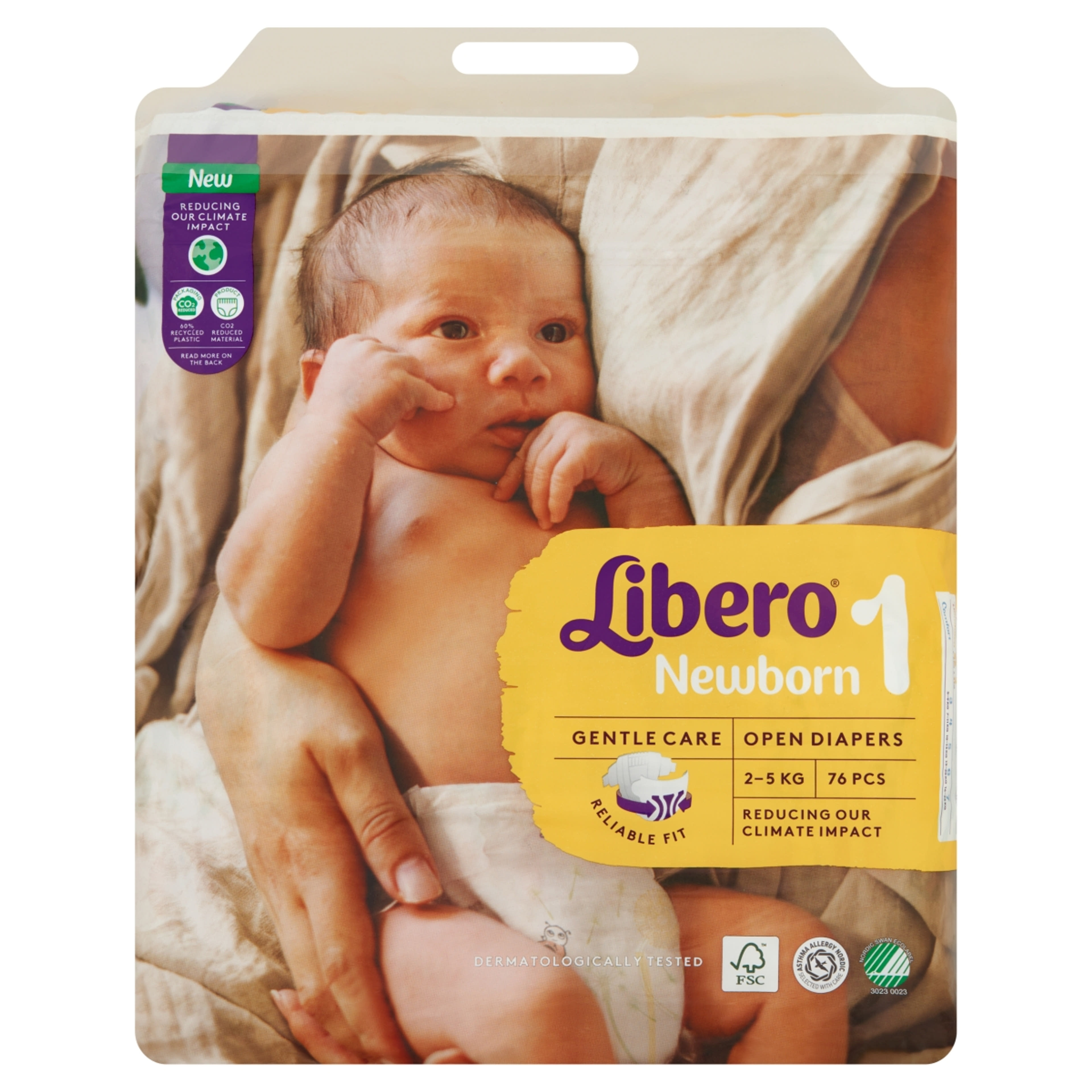 Libero Newborn pelenkanadrág, 1-es 2-5 kg - 76 db