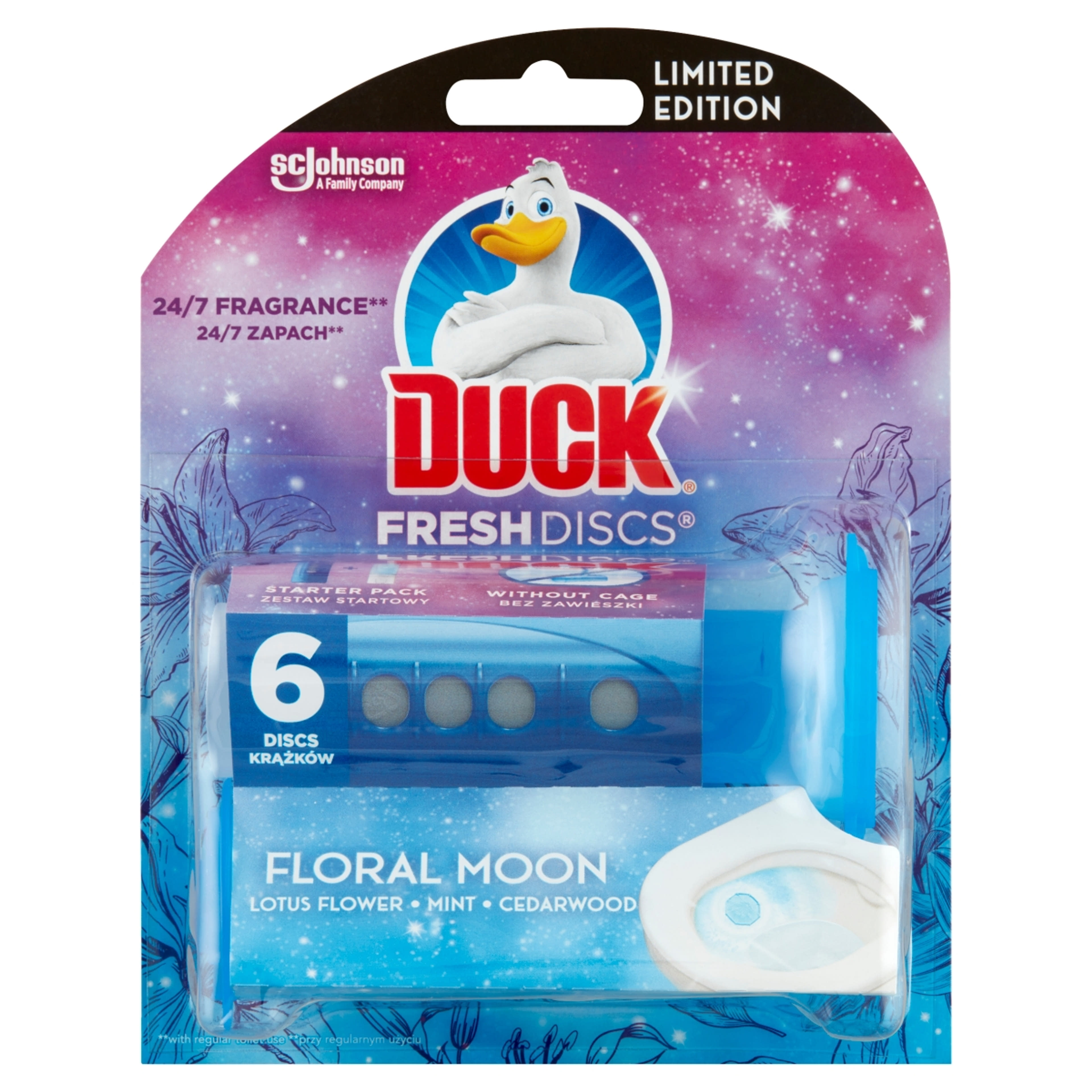 Duck Fresh Floral Moon Discs WC-öblítő korong 36 g-1
