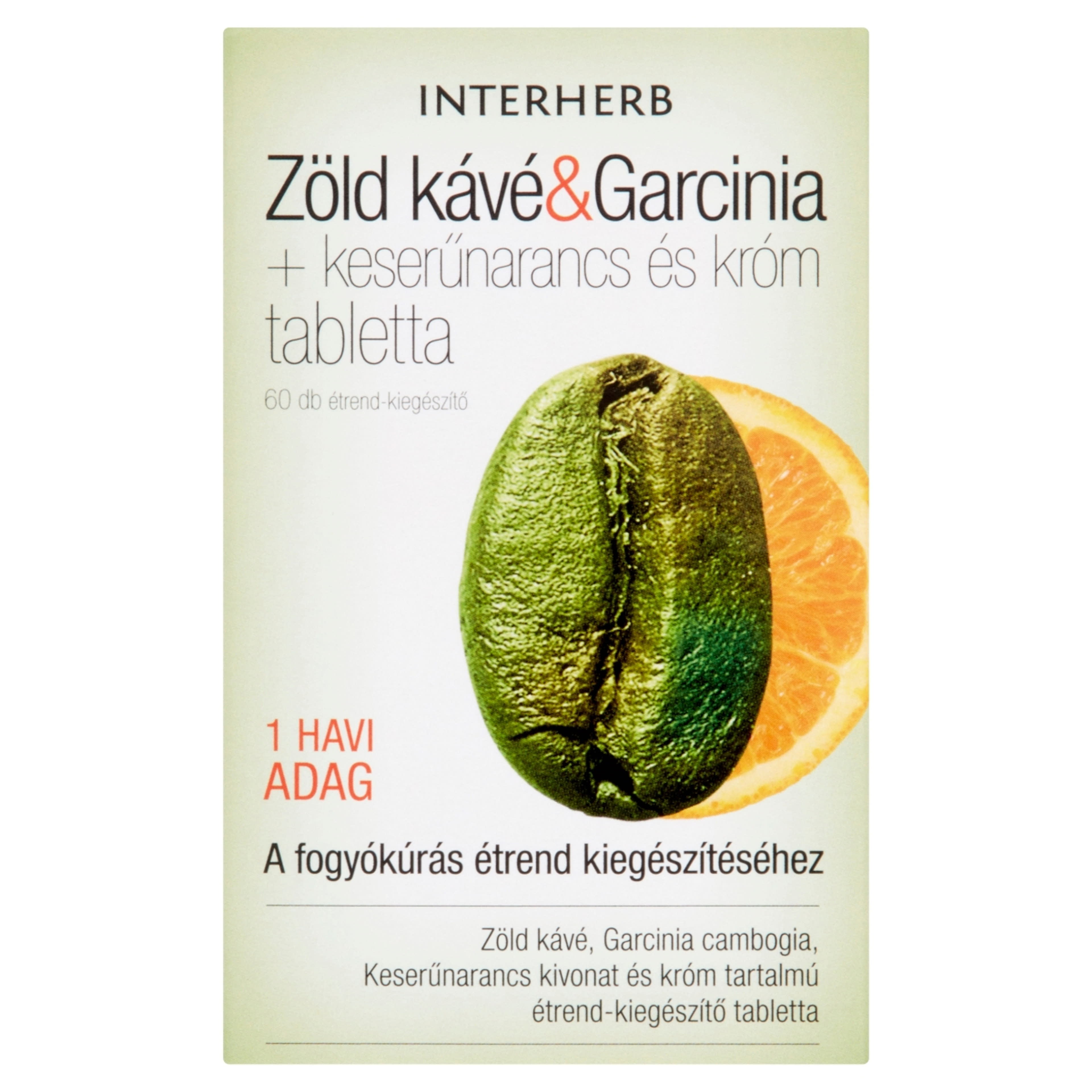 Interherb Zöld Kávé És Garcinia Tabletta - 60 db