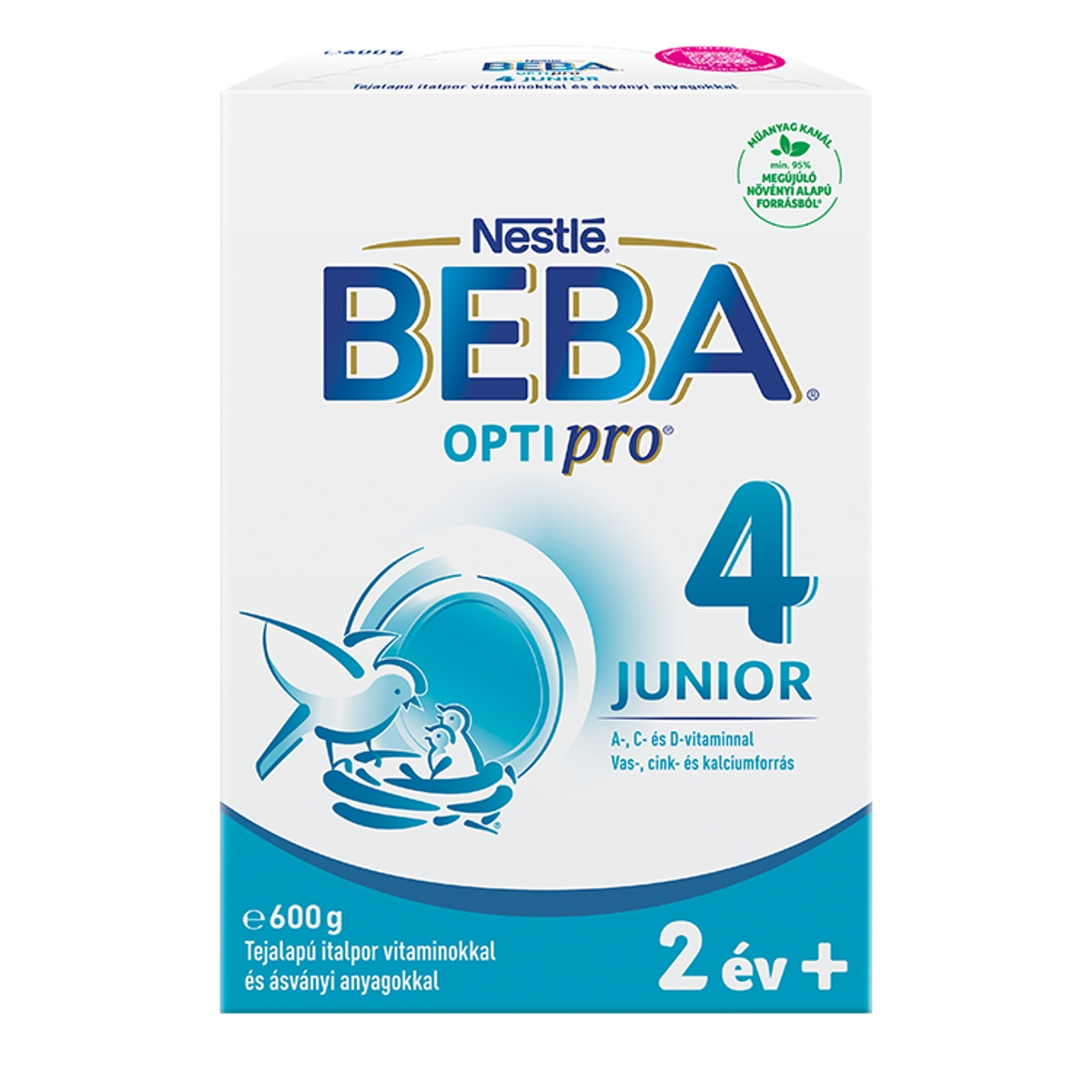 Beba Optipro 4 Junior tejalapú italpor vitaminokkal és ásványi anyagokkal 2 éves kortól - 600 g