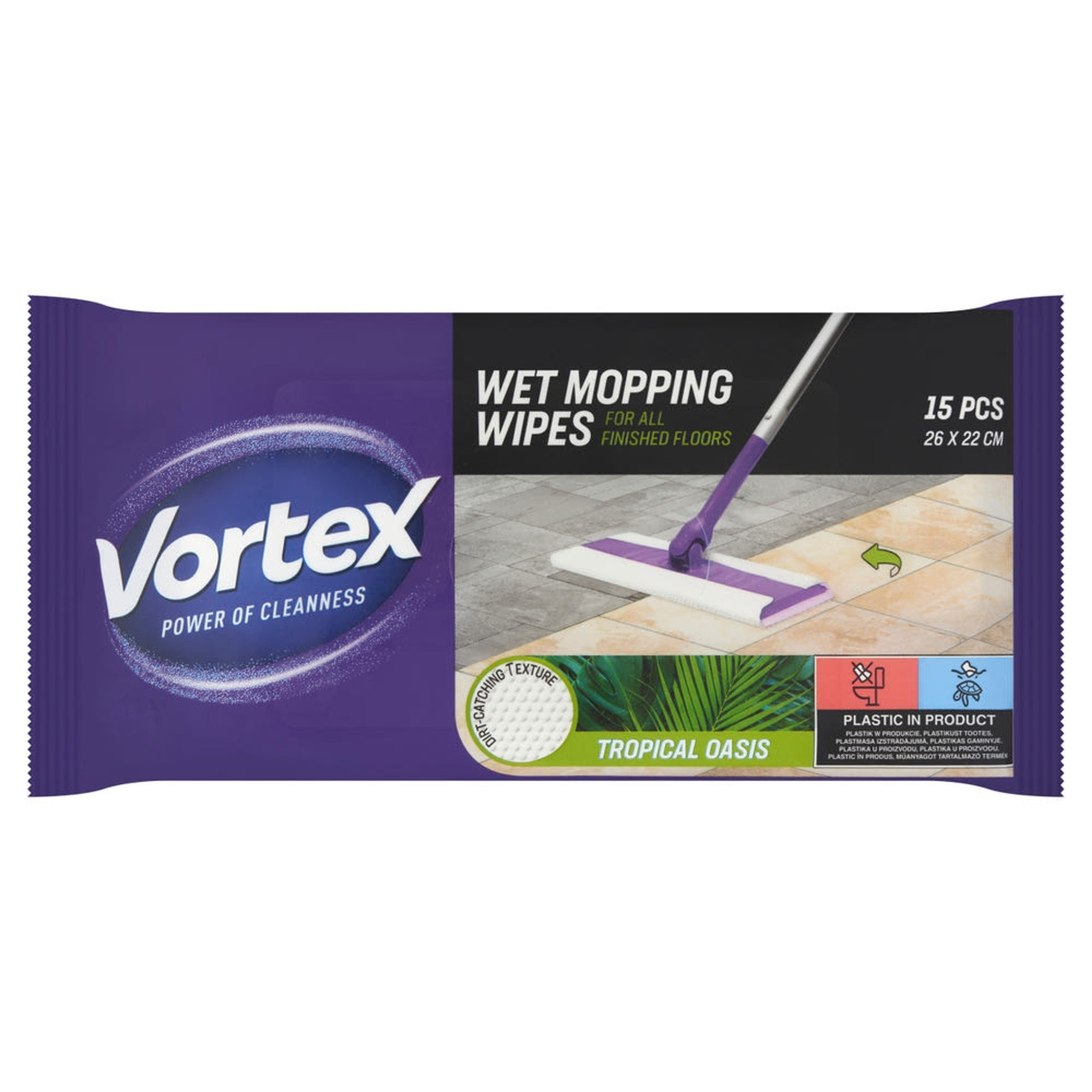 Vortex nedves padlótisztító kendő trópusi illattal - 15 db