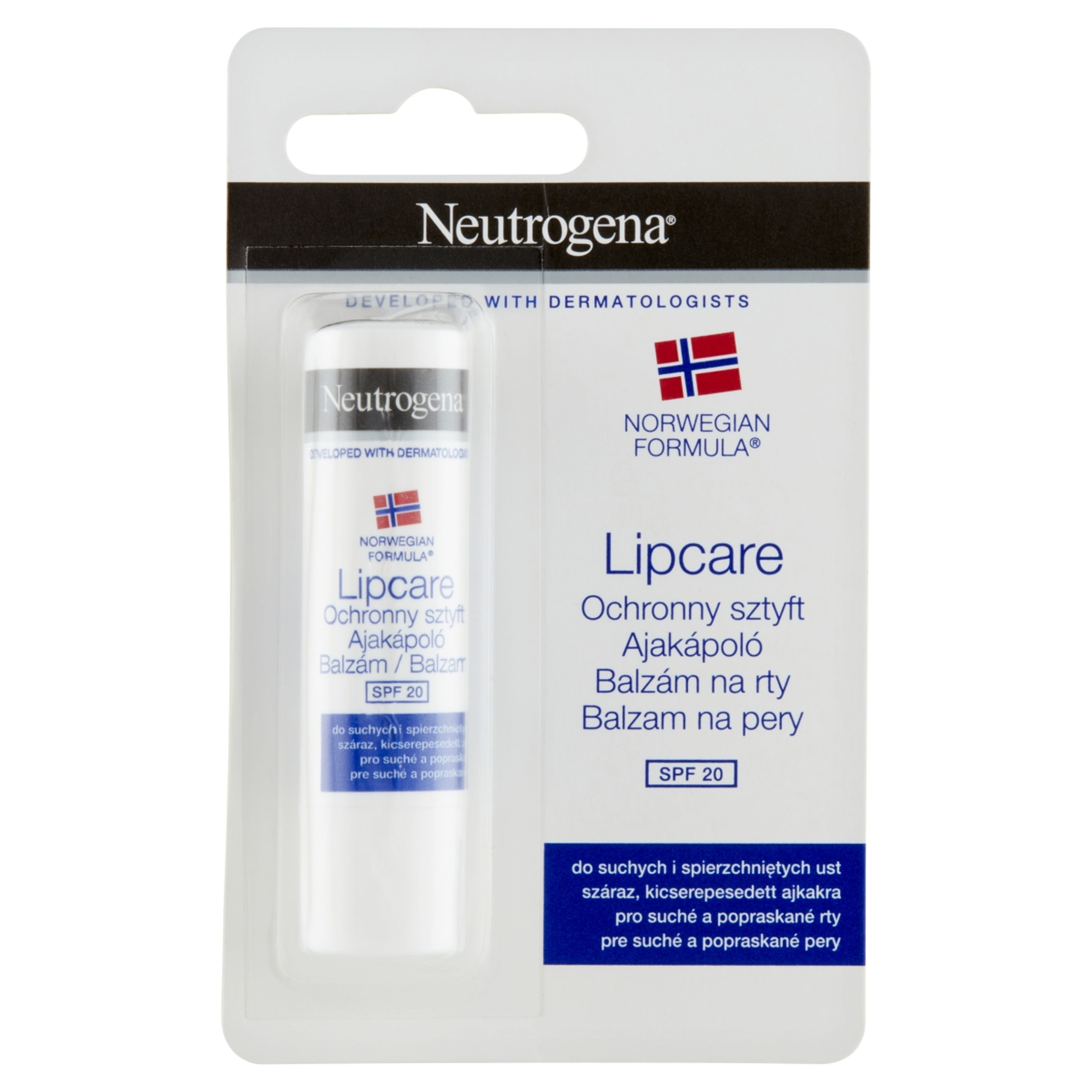 Neutrogena Norvég Formula ajakír száraz, kicserepesedett ajkakra SPF 20 - 4,8 g-1