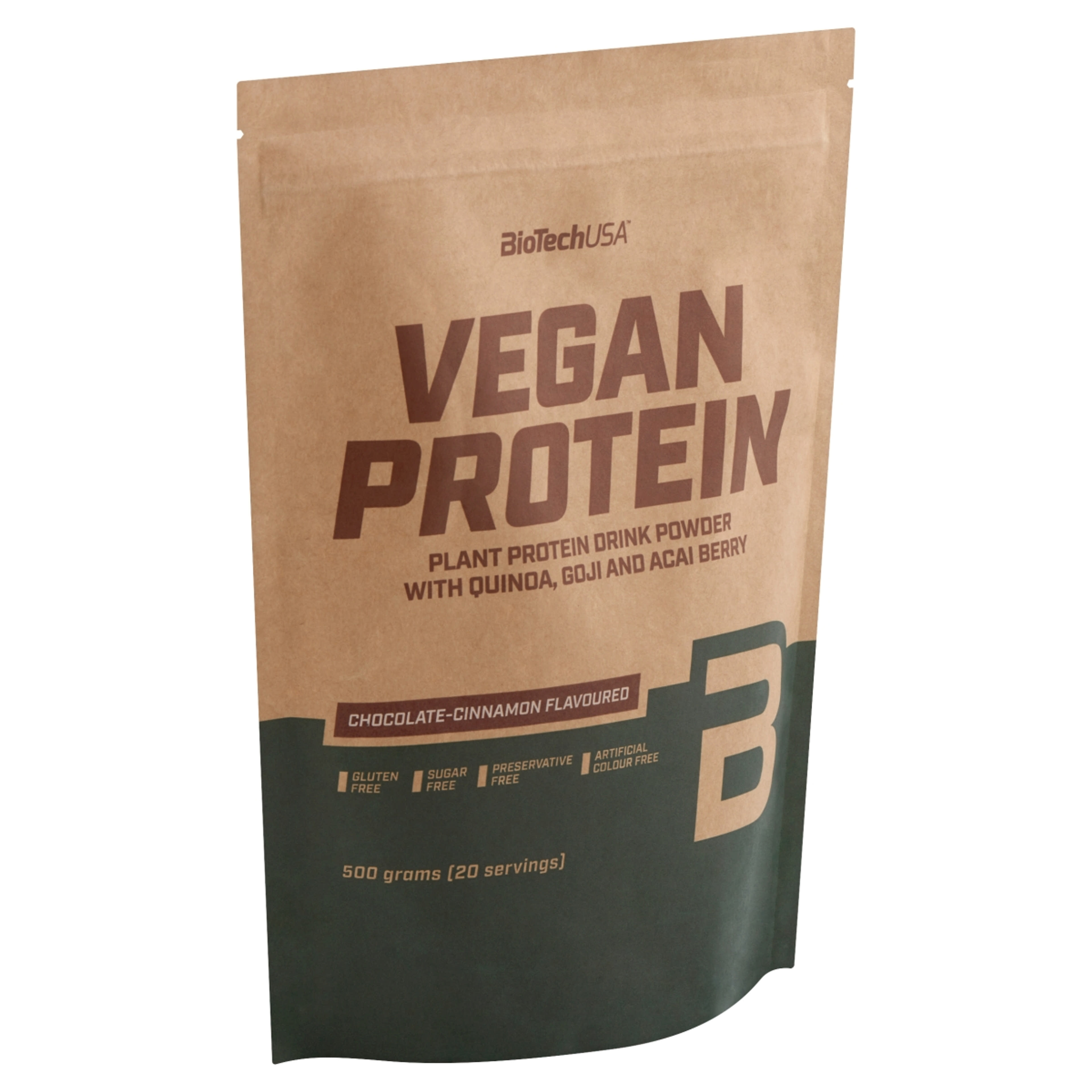 BioTechUSA Vegan Protein csokoládé - fahéj italpor - 500 g-2