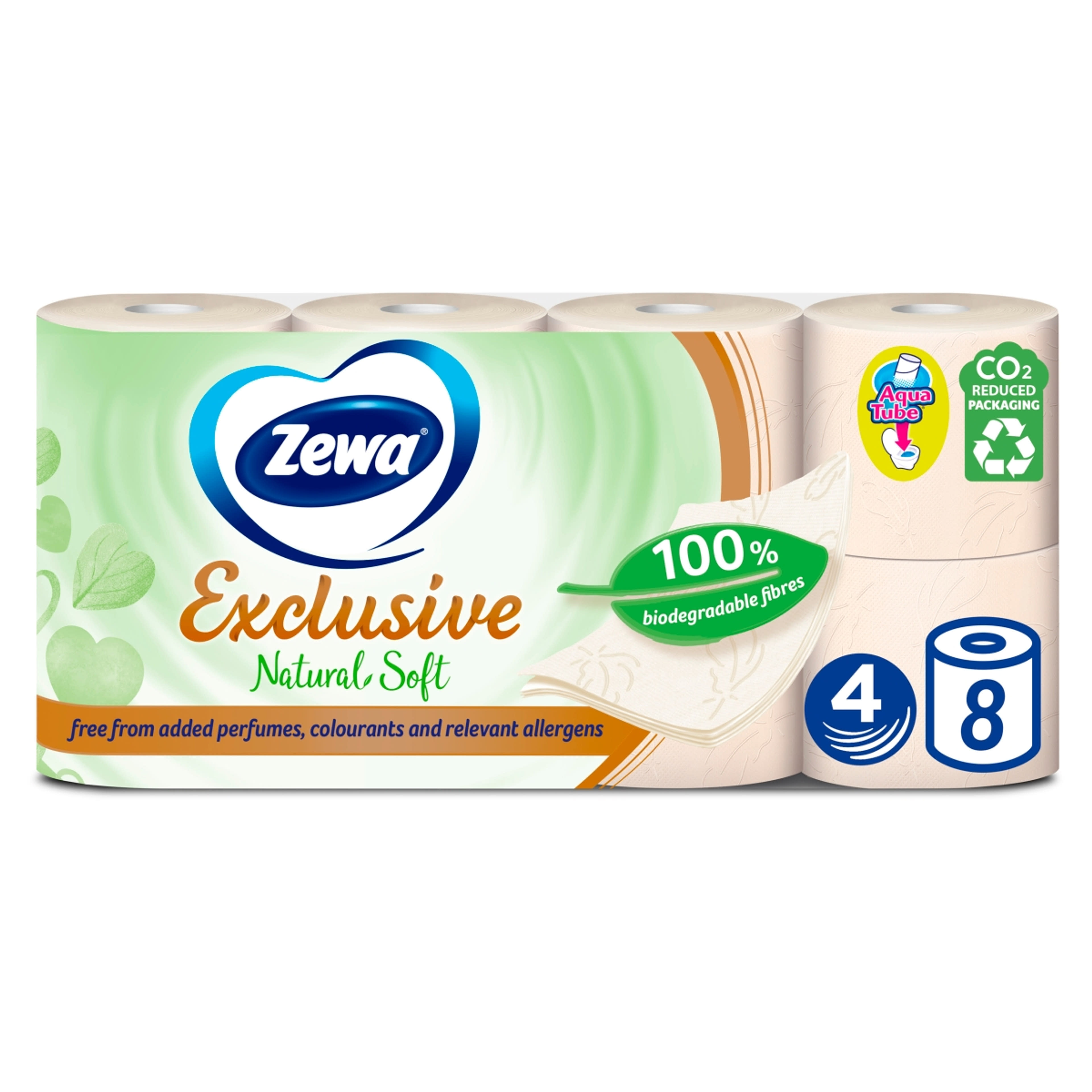 Zewa exclusive natural soft toalett papír 4 részes - 8 db-3