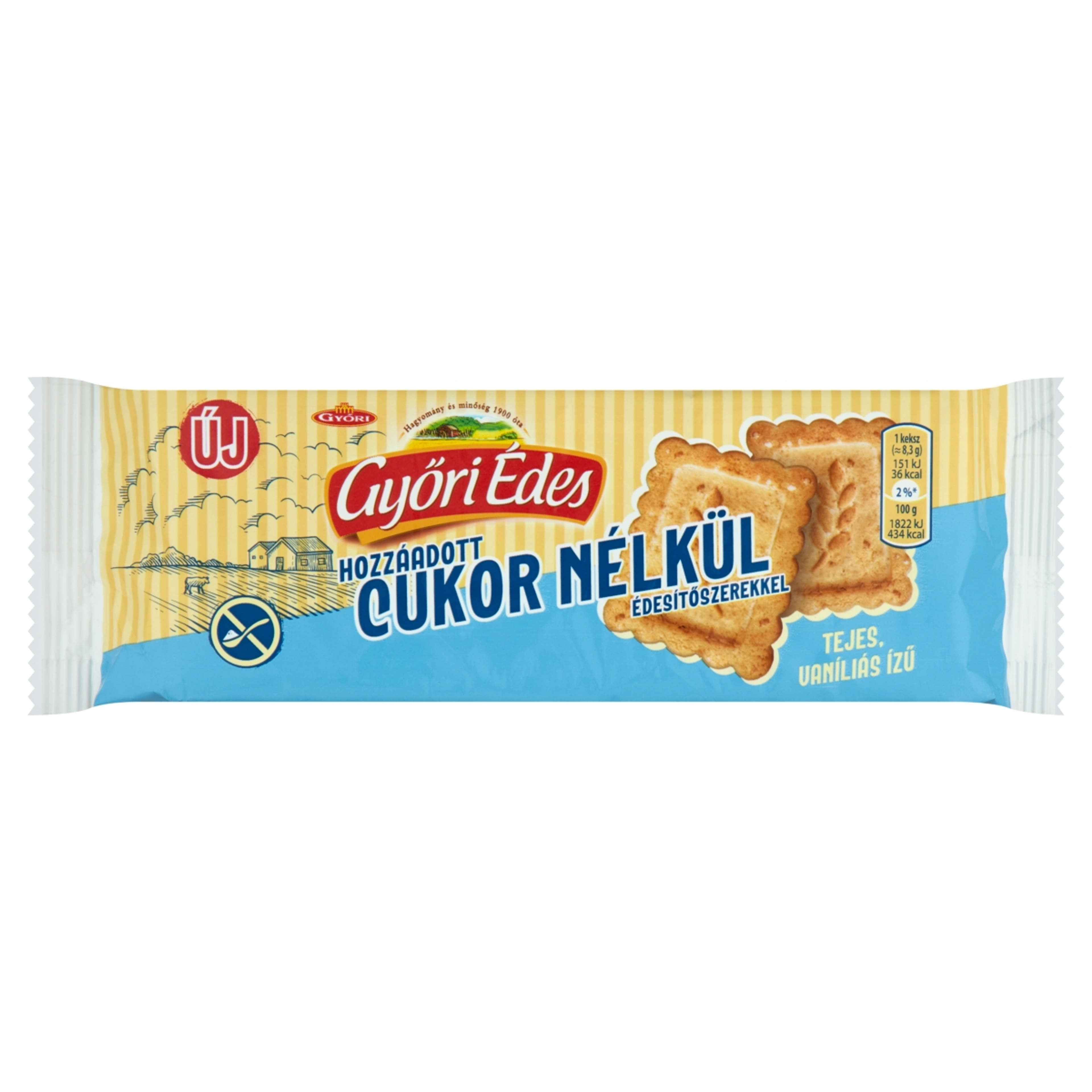 Győri Édes teljes kiőrlésű keksz vaníliás - 100 g