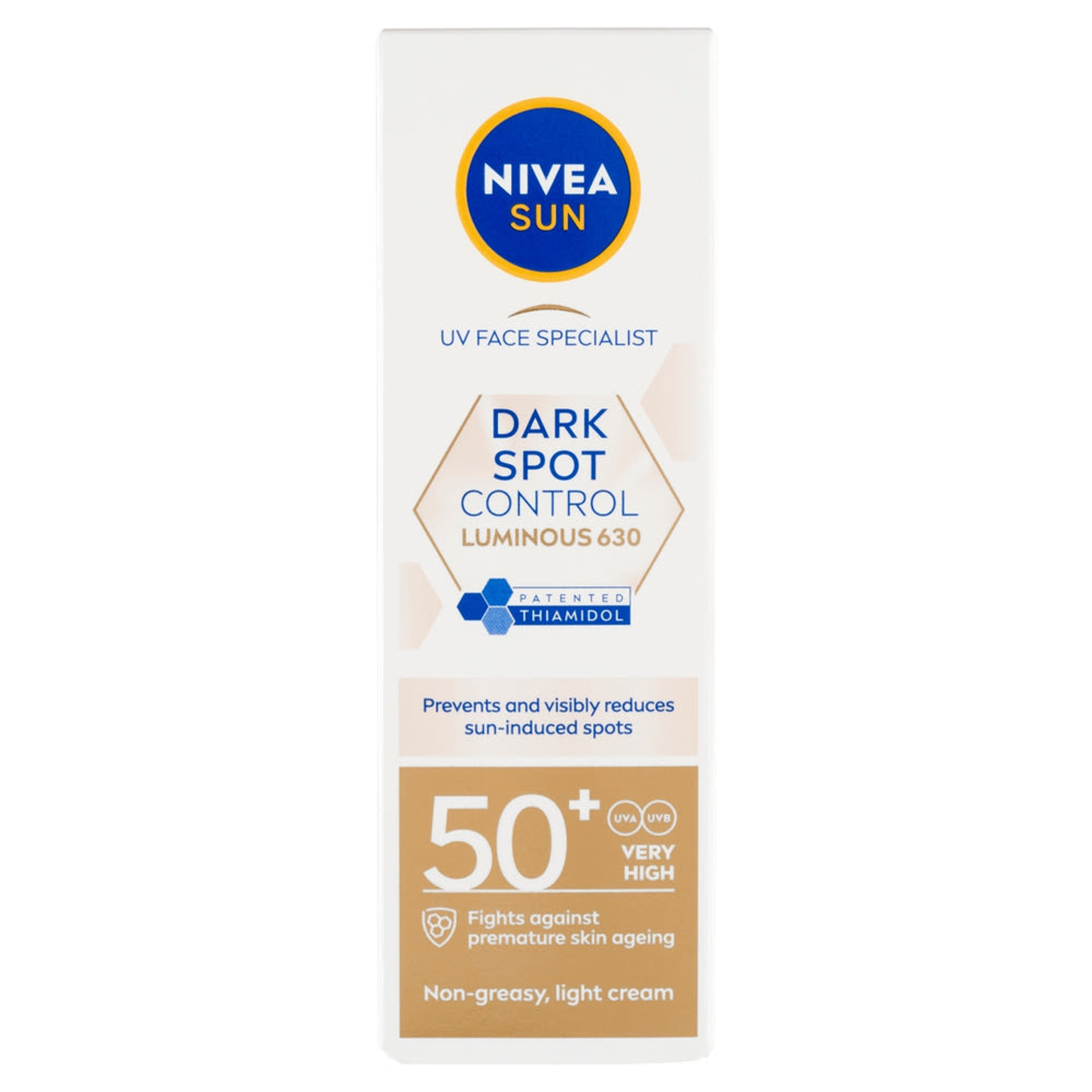 Nivea Sun Spot Control Luminous 630 napozó arckrém FF50 - 40 ml