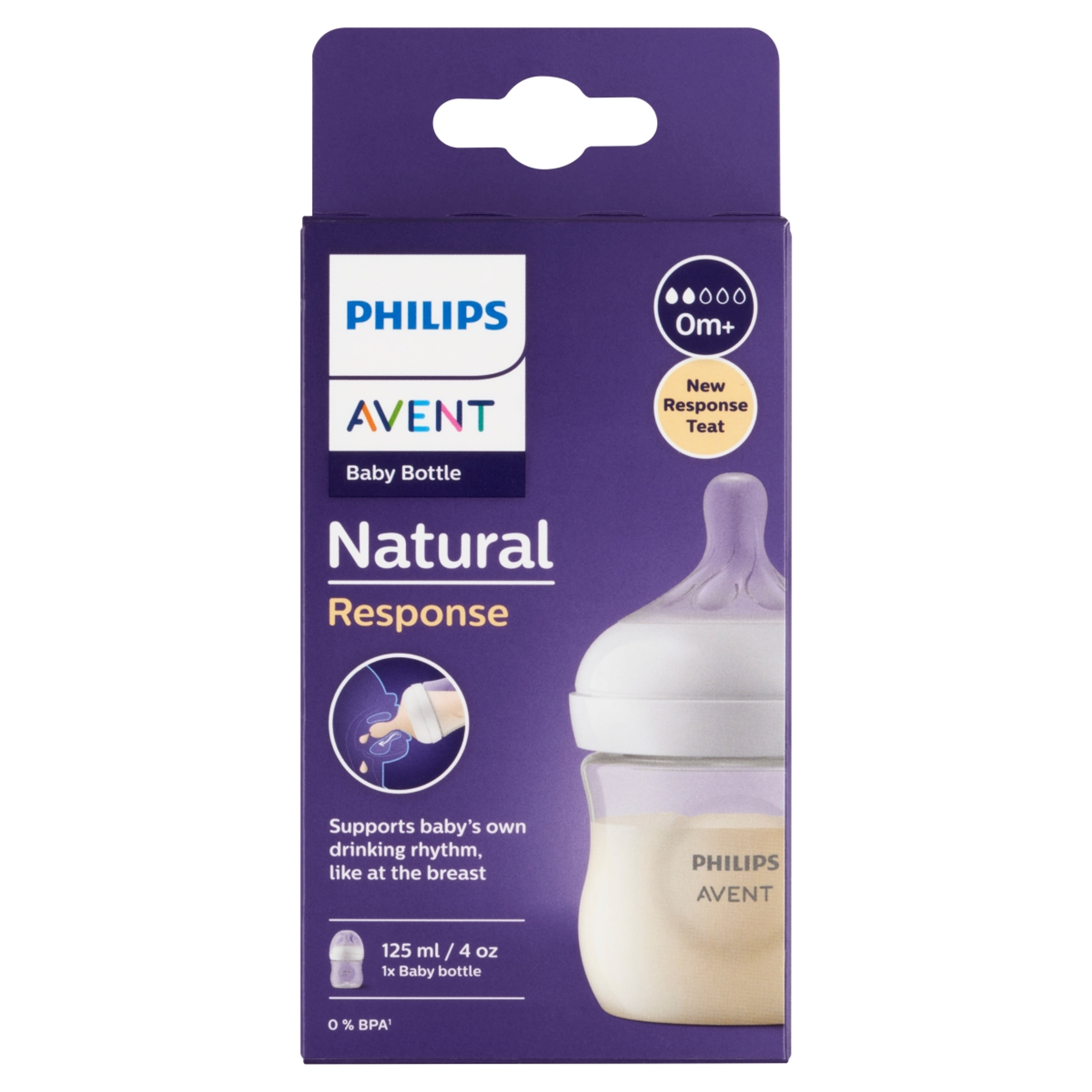 Avent Natural Resp. cumisüveg 0 Hónapos kortól - 125 ml