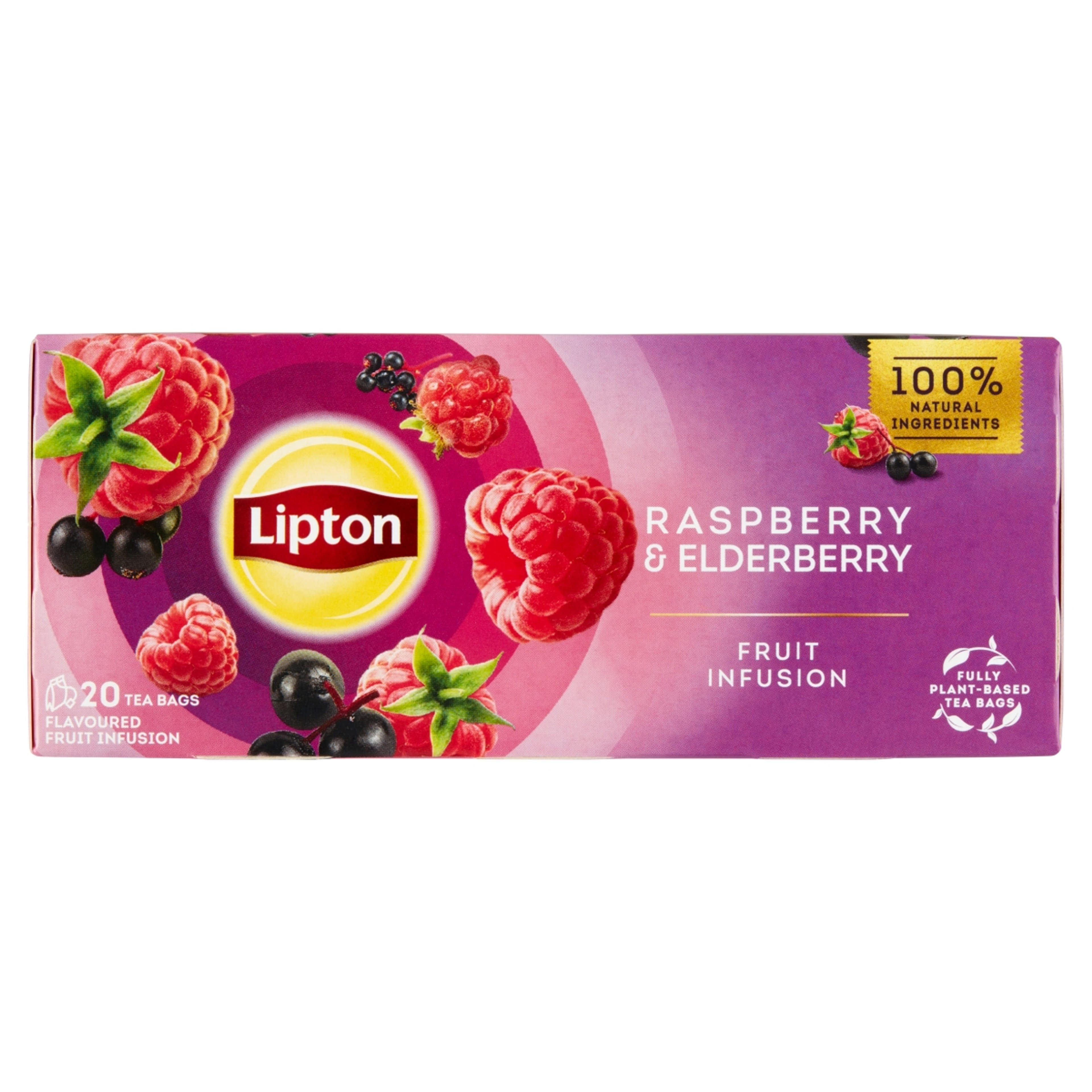 Lipton Fruit Infusion Raspberry & Elderberry ízesített gyümölcstea - 20 db-1