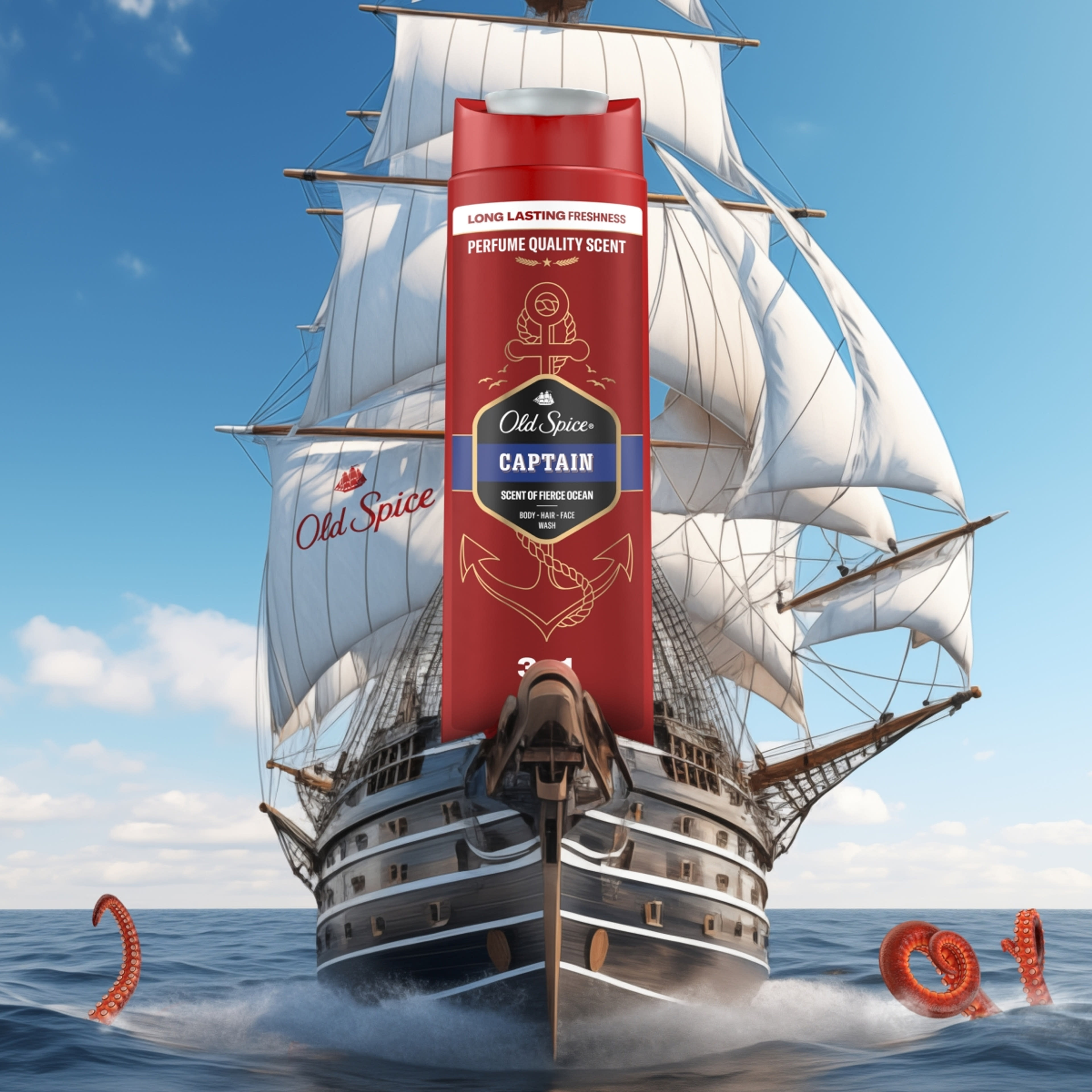 Old Spice Captain tusfürdő és sampon férfiaknak - 250 ml-7