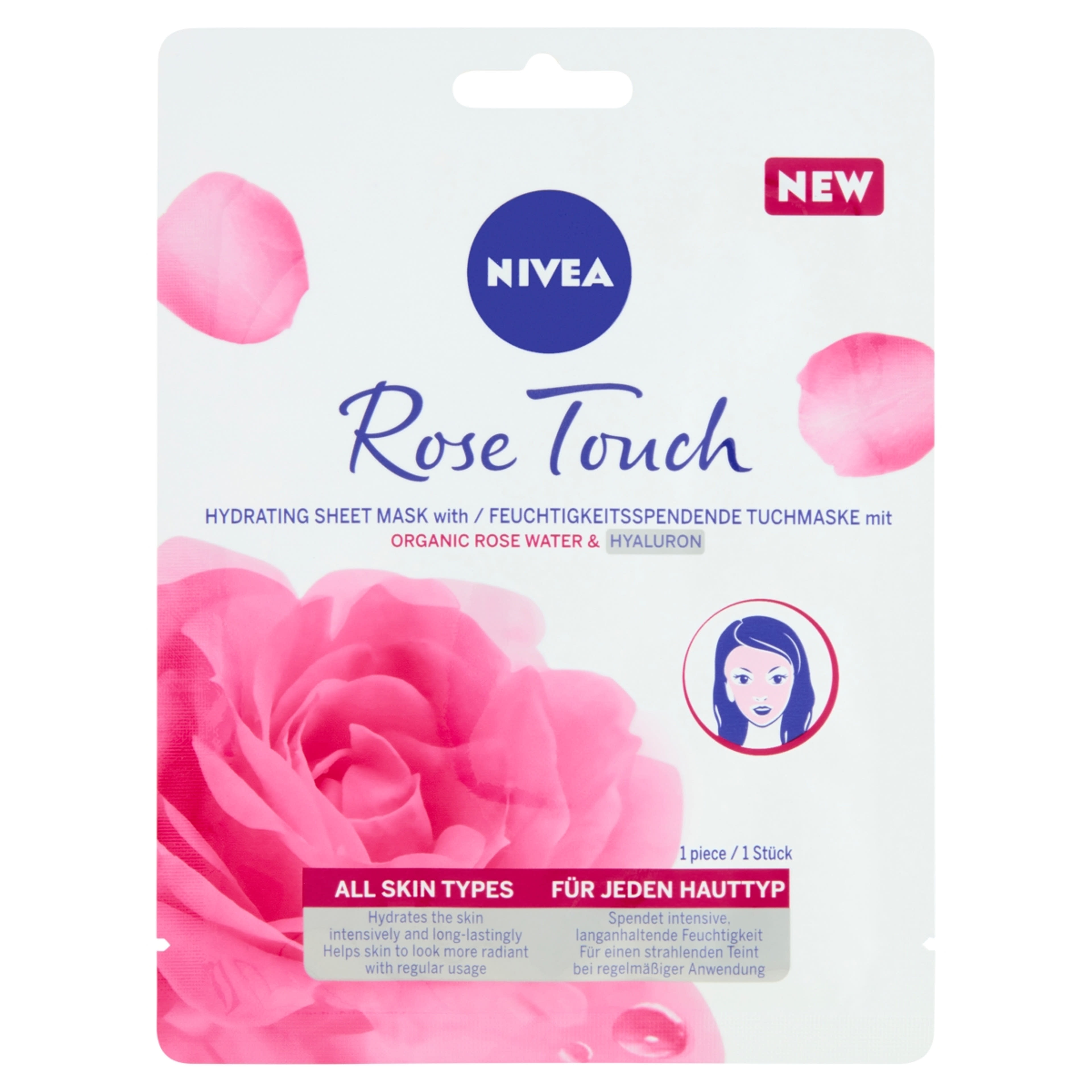 Nivea Rose Touch Szépítő fátyolmaszk - 1 db-2