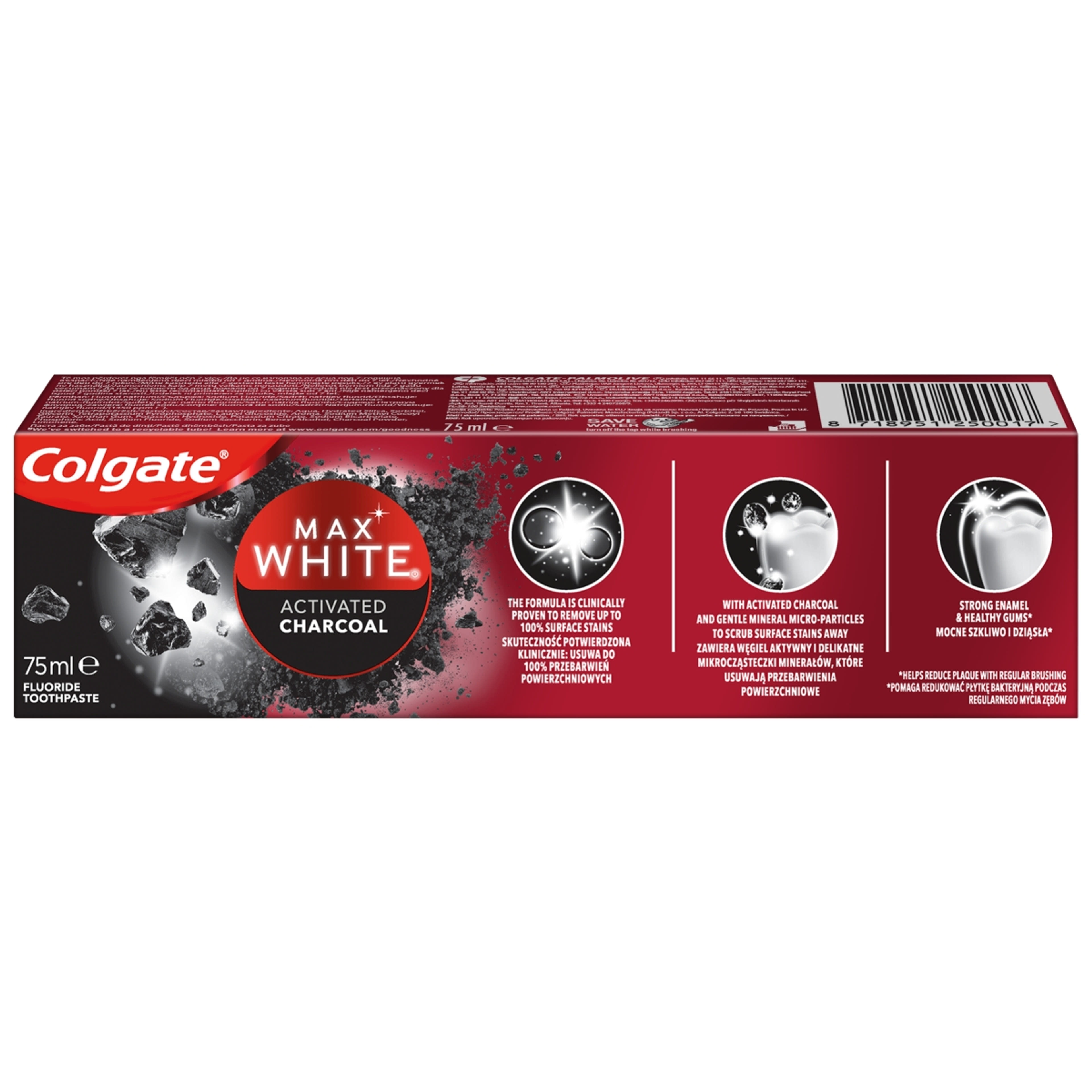 Colgate Max White Charcoal fogfehérítő fogkrém - 75 ml-3