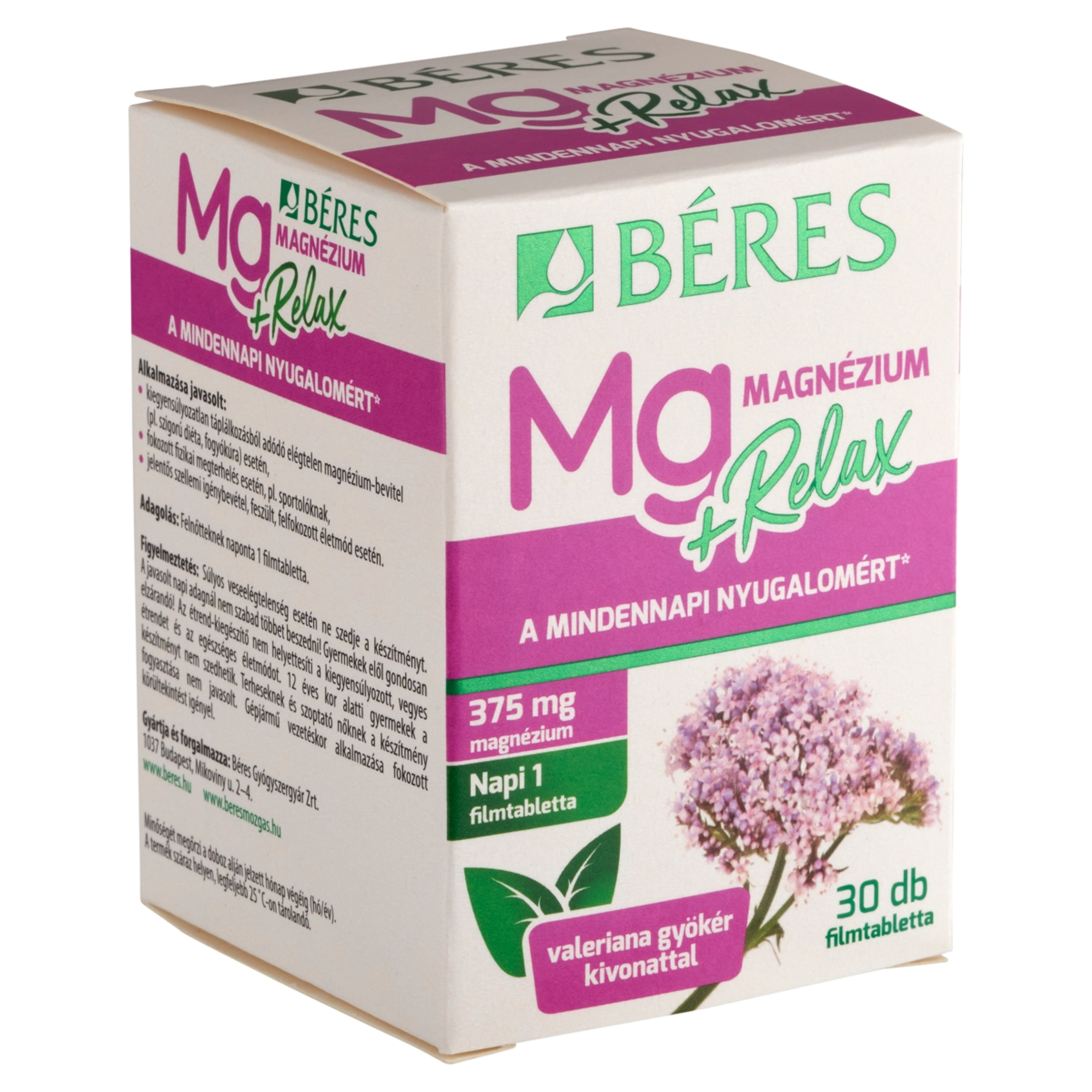 Béres Relax magnézium tabletta - 30 db-3
