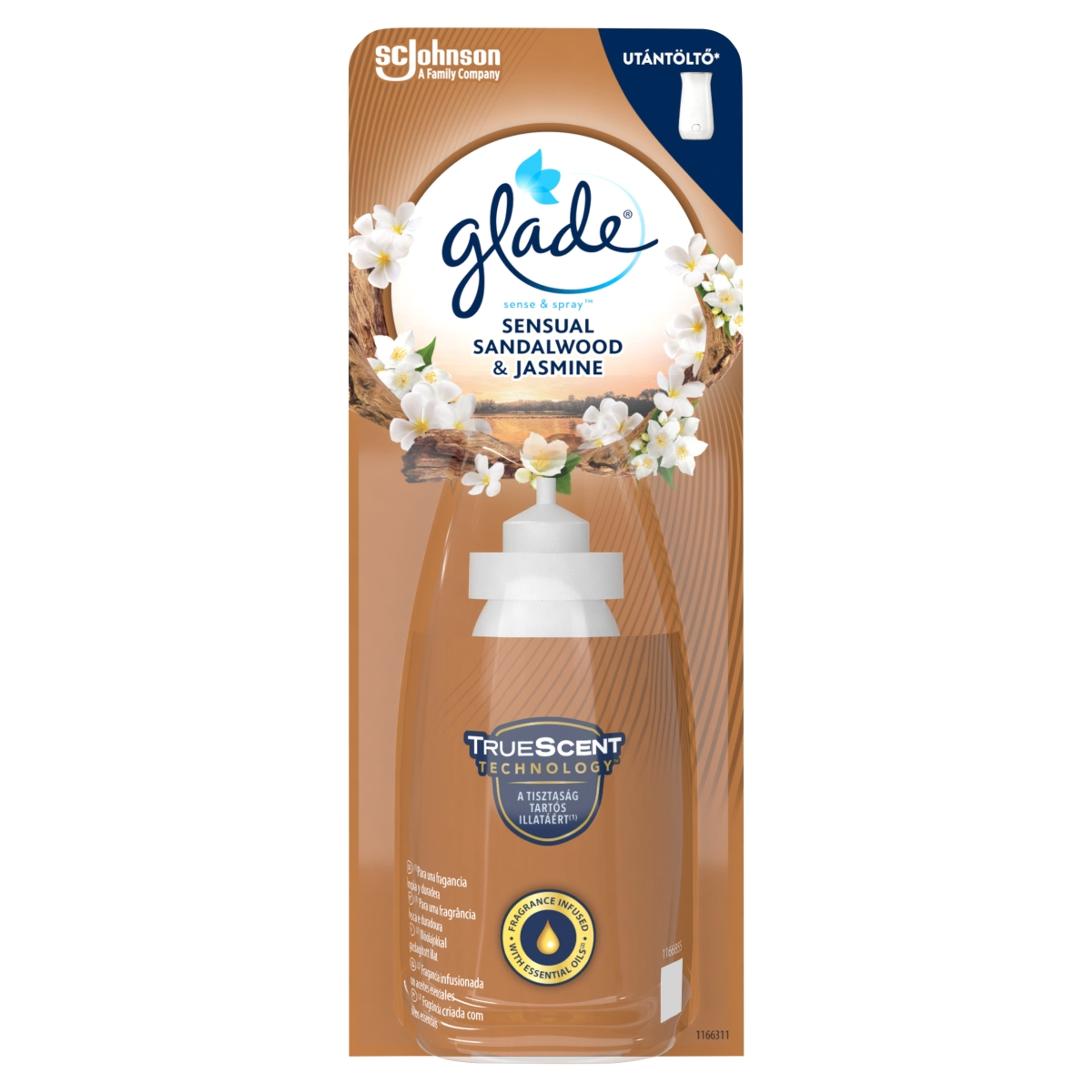 Glade Sense & Spray Bali Szantálfa És Jázmin Automata Légfrissítő Utántöltő - 18 ml-1