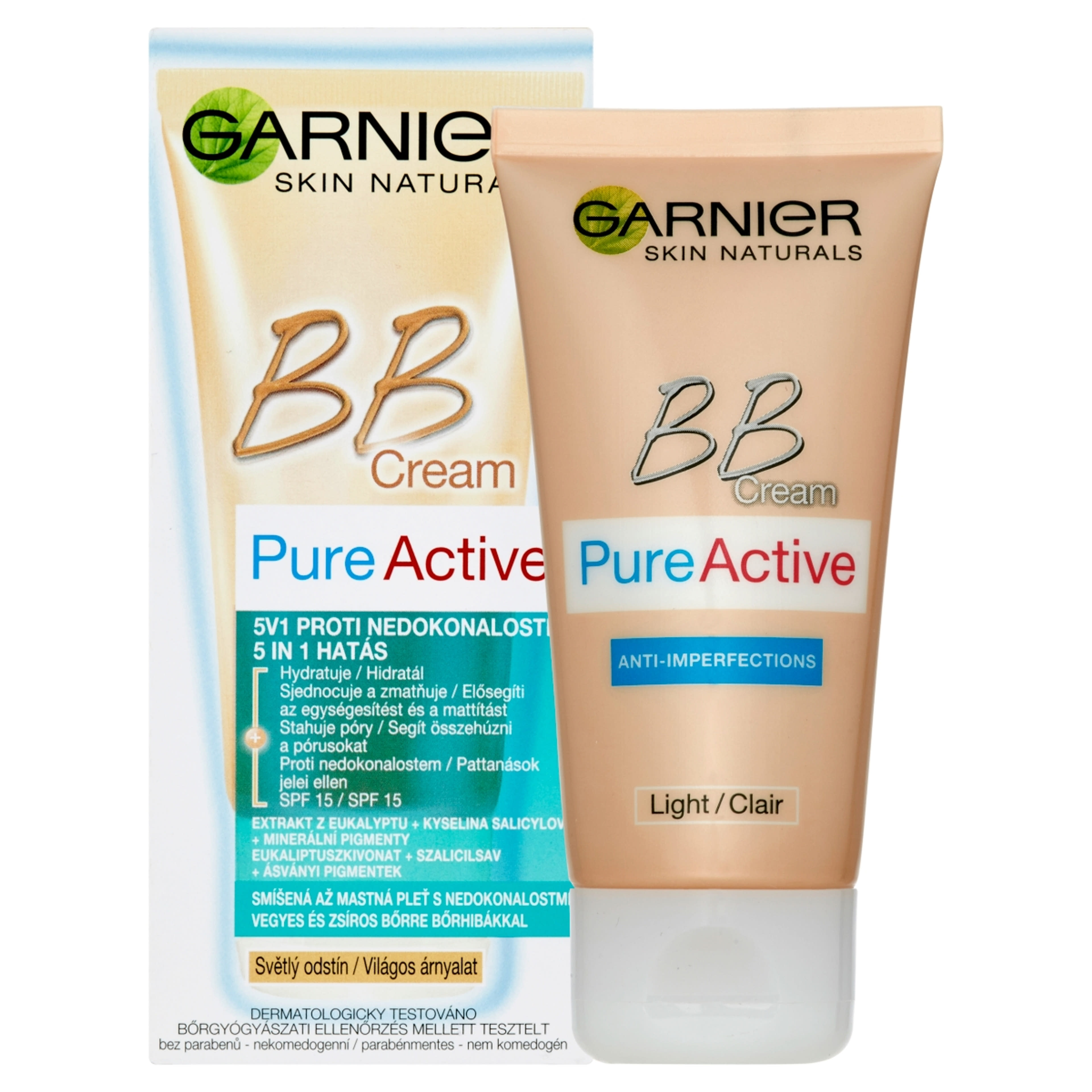Garnier Pure Active 5IN1 BB krém zsíros és problémás bőrre - világos árnyalat - 50 ml-2