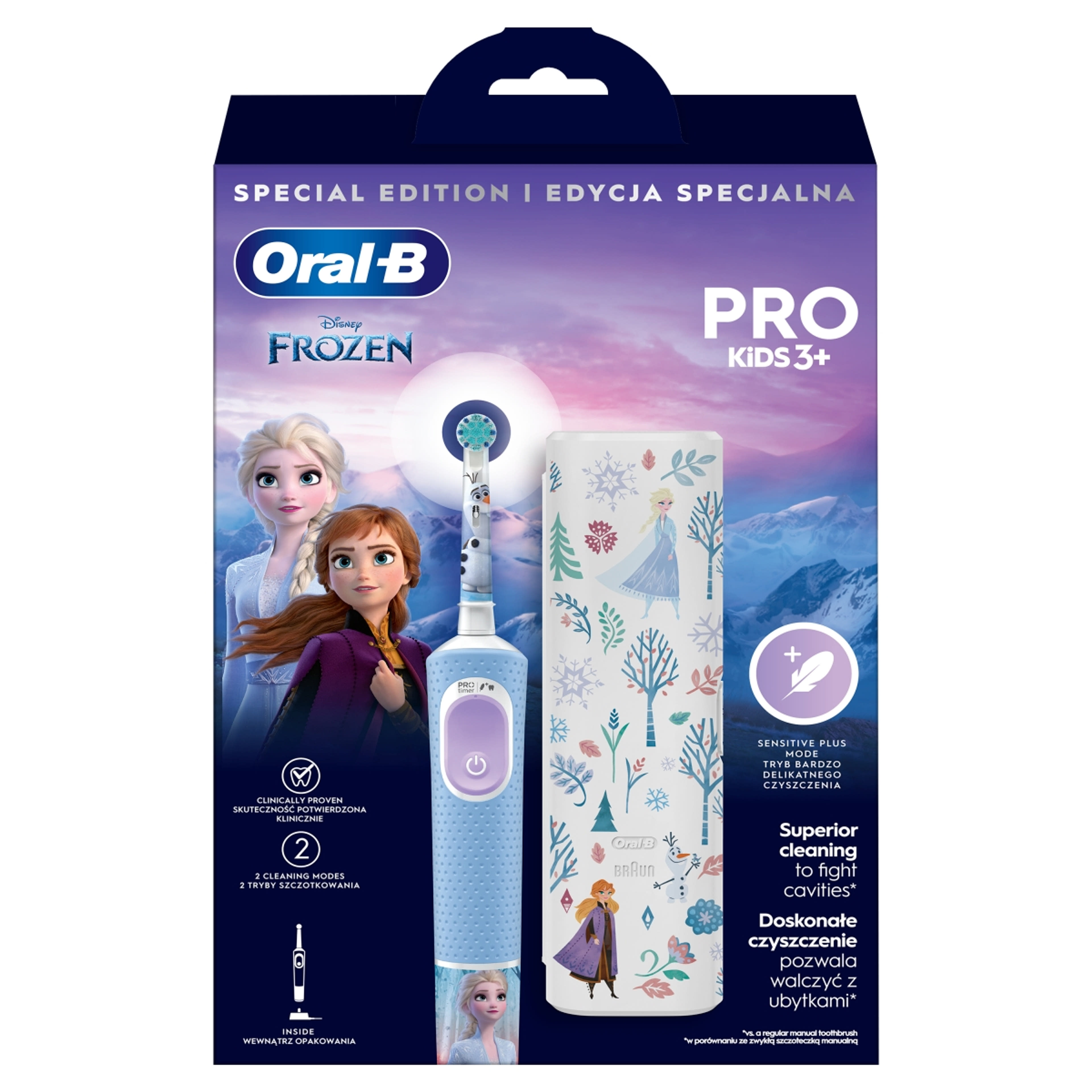 Oral-B Kisd Frozen II elektromos fogkefe utazótokkal - 1 db-2