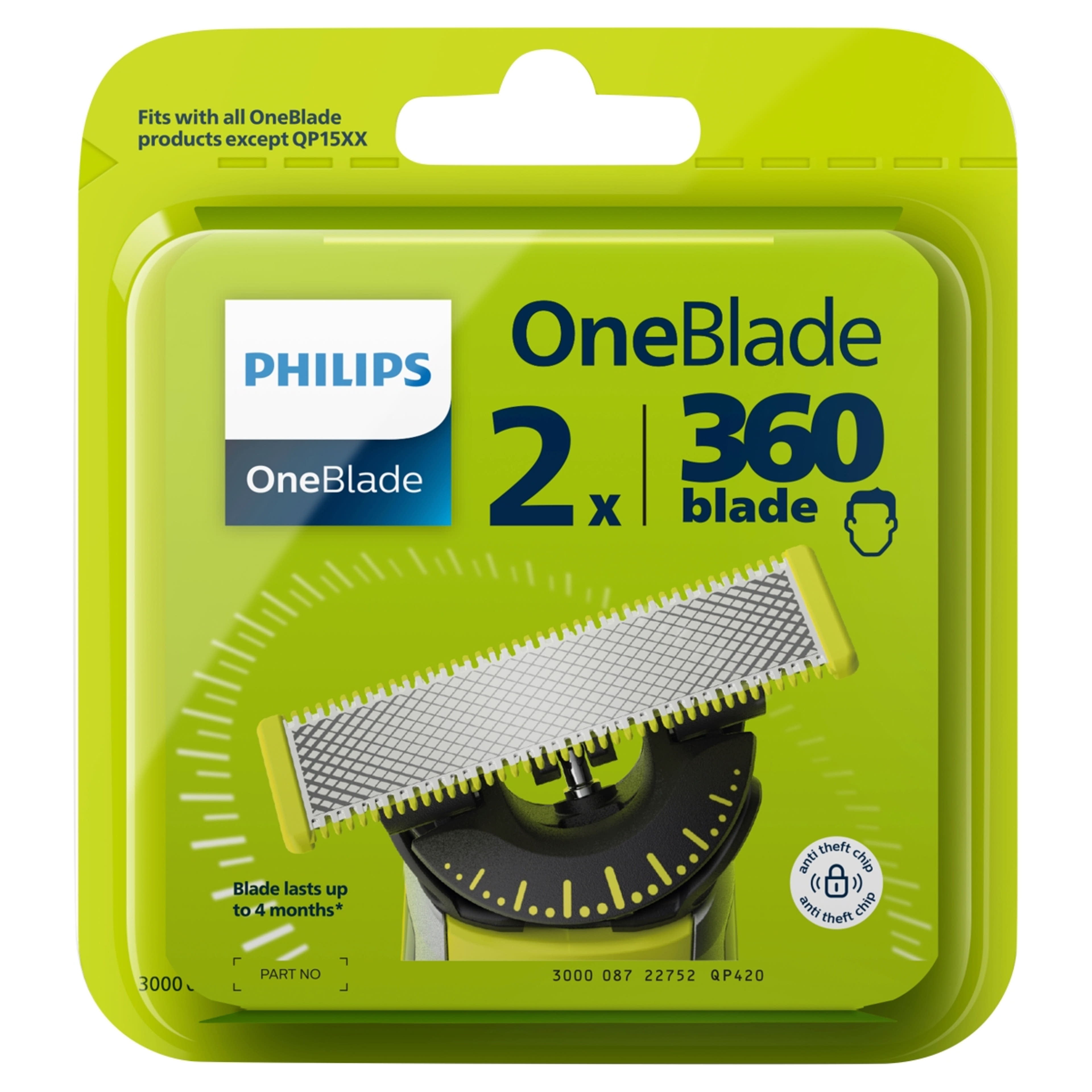 Philips OneBlade QP420/50 360 penge - 2 db