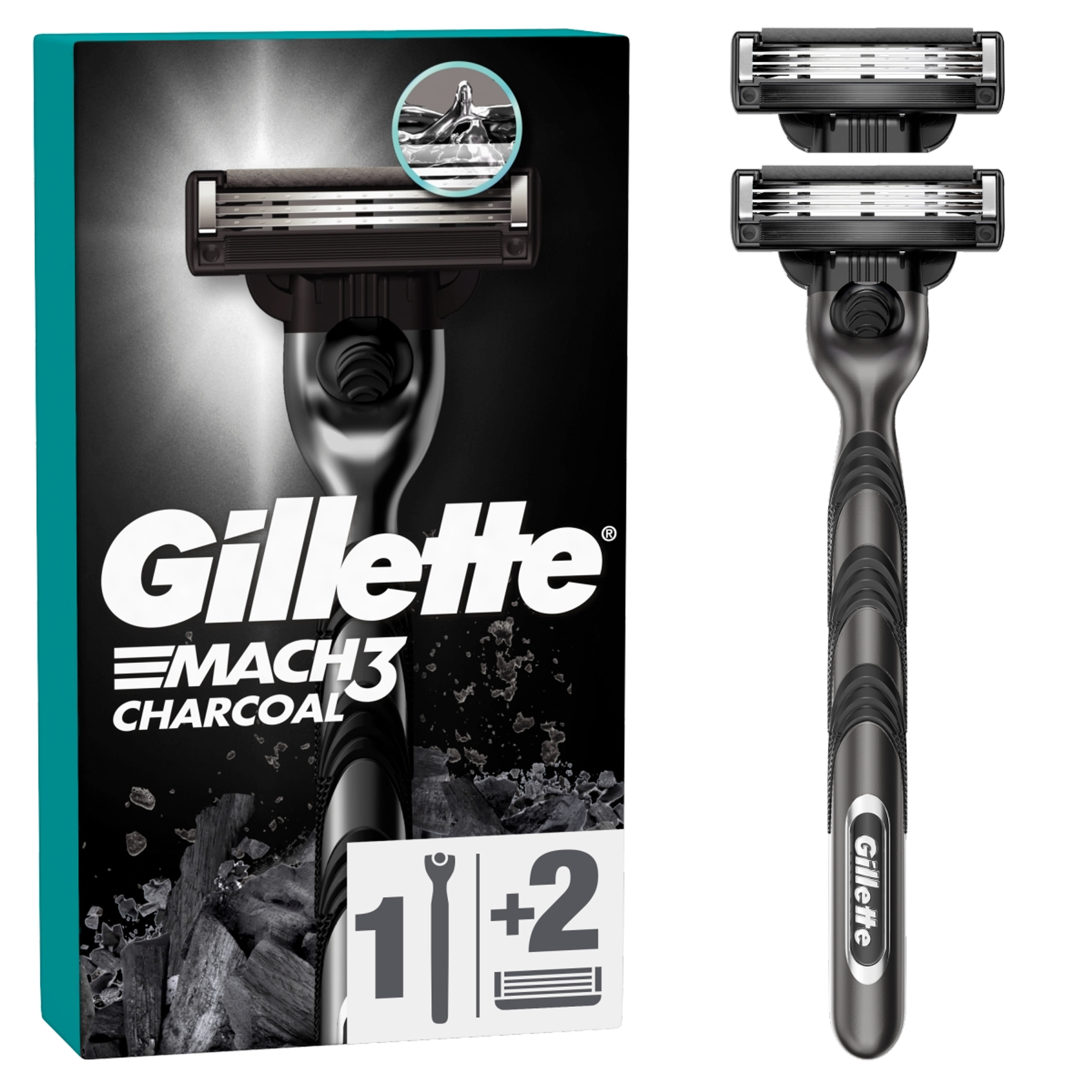 Gillette Mach3 Charcoal borotva készülék + 2 db betét - 1 db-9
