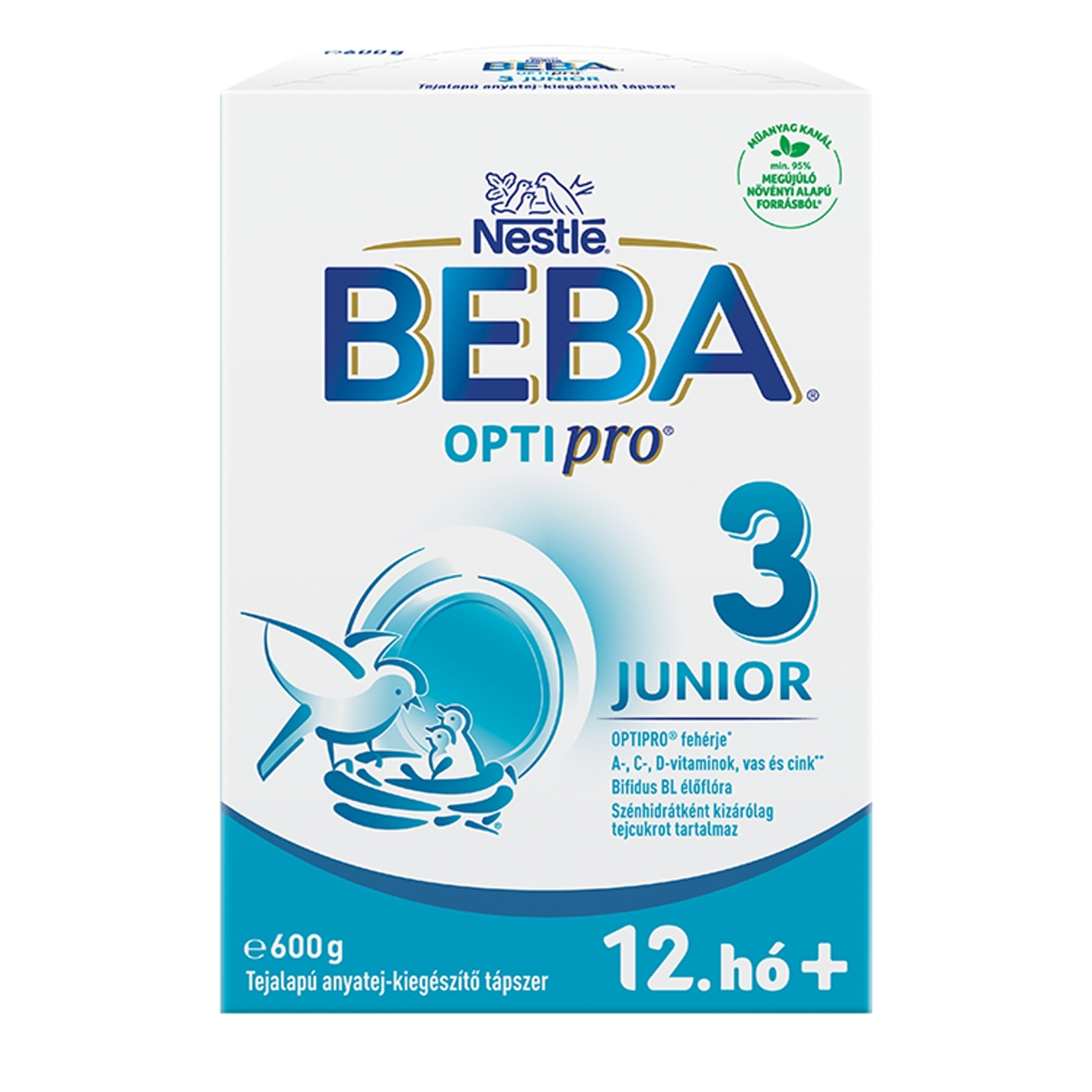 Beba Optipro 3 Junior tejalapú anyatej-kiegészítő tápszer 12. hónapos kortól - 600 g-1