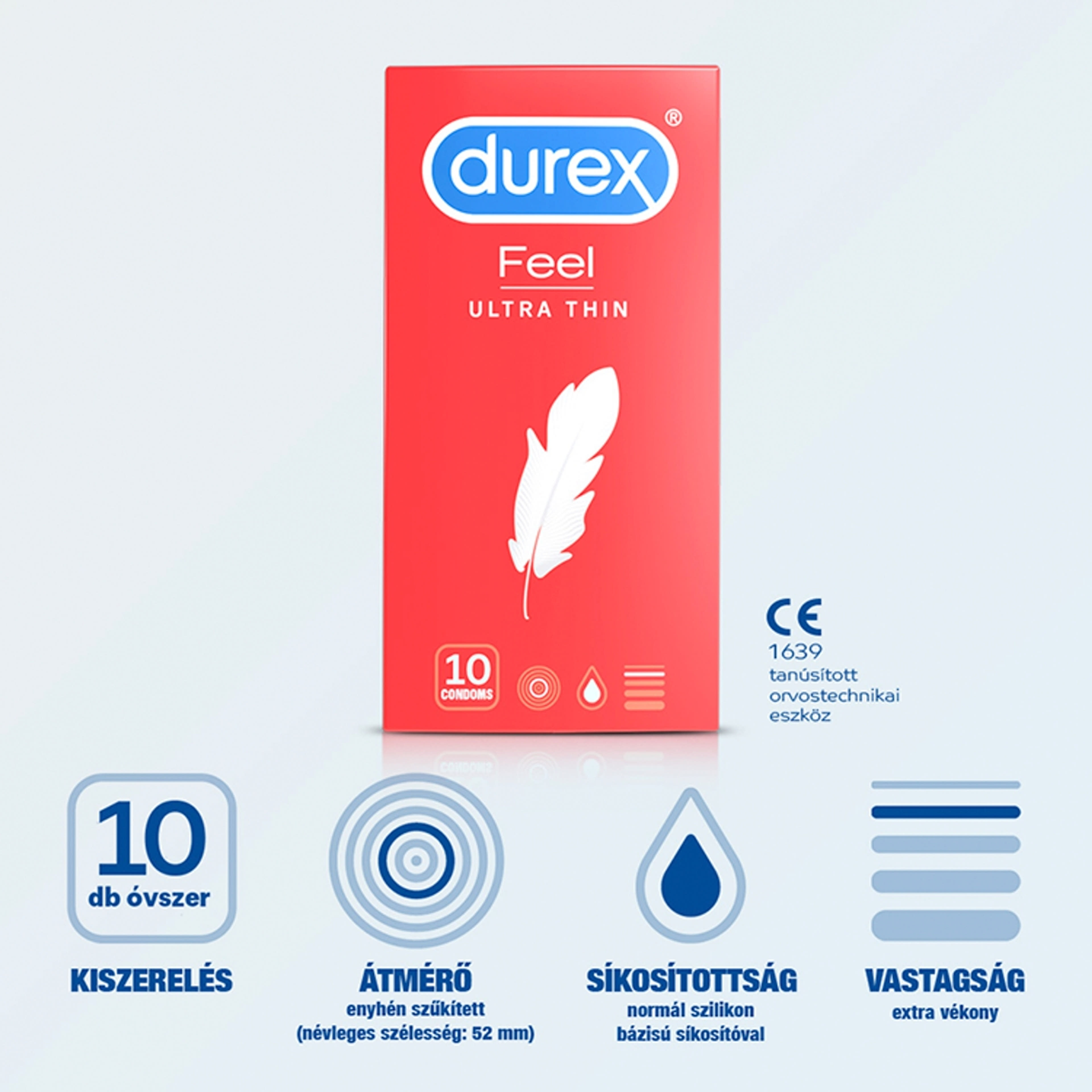 Durex Feel Ultra Thin óvszer - 10 db-3