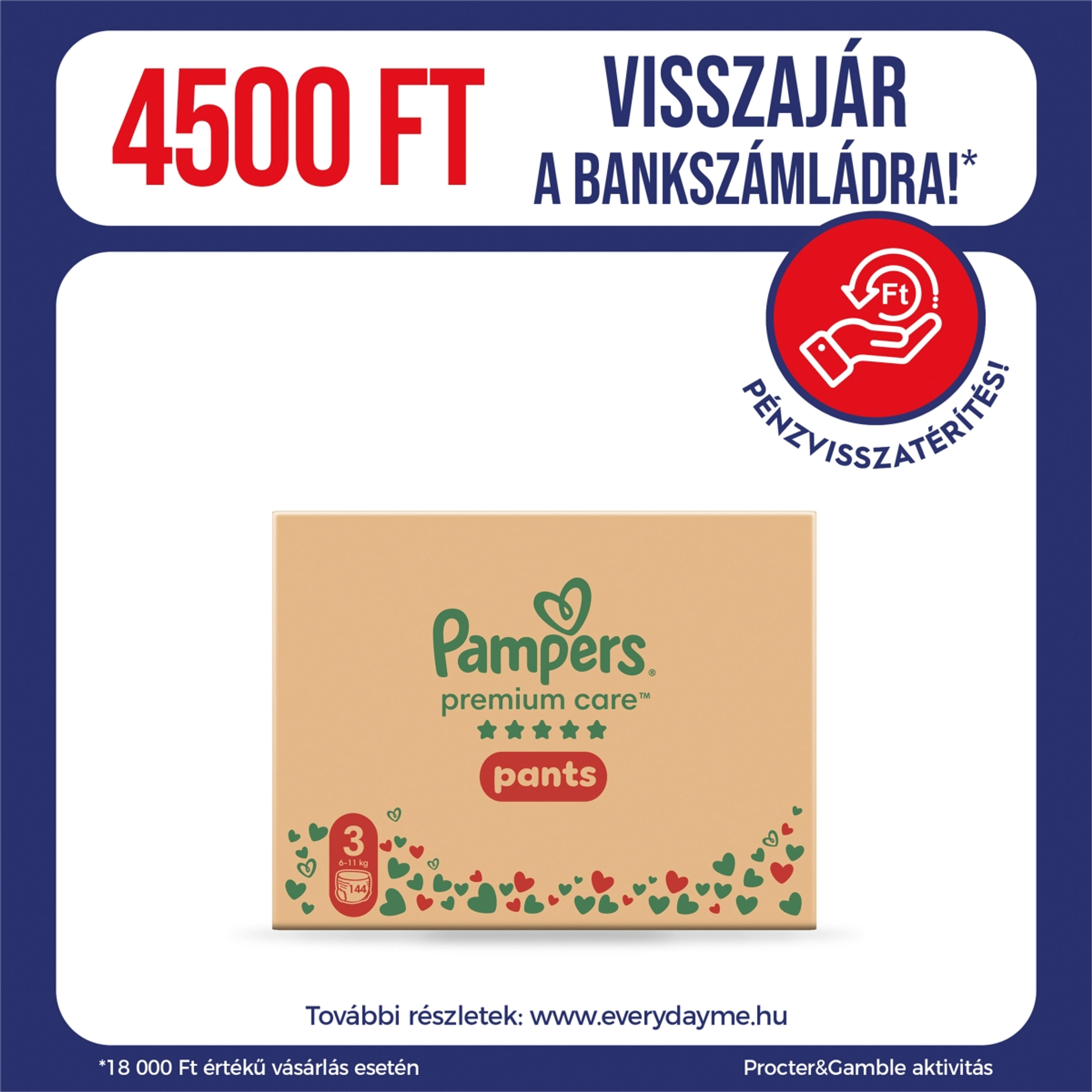Pampers Premium Care bugyipelenka 3-as 6-11 kg - 144 db