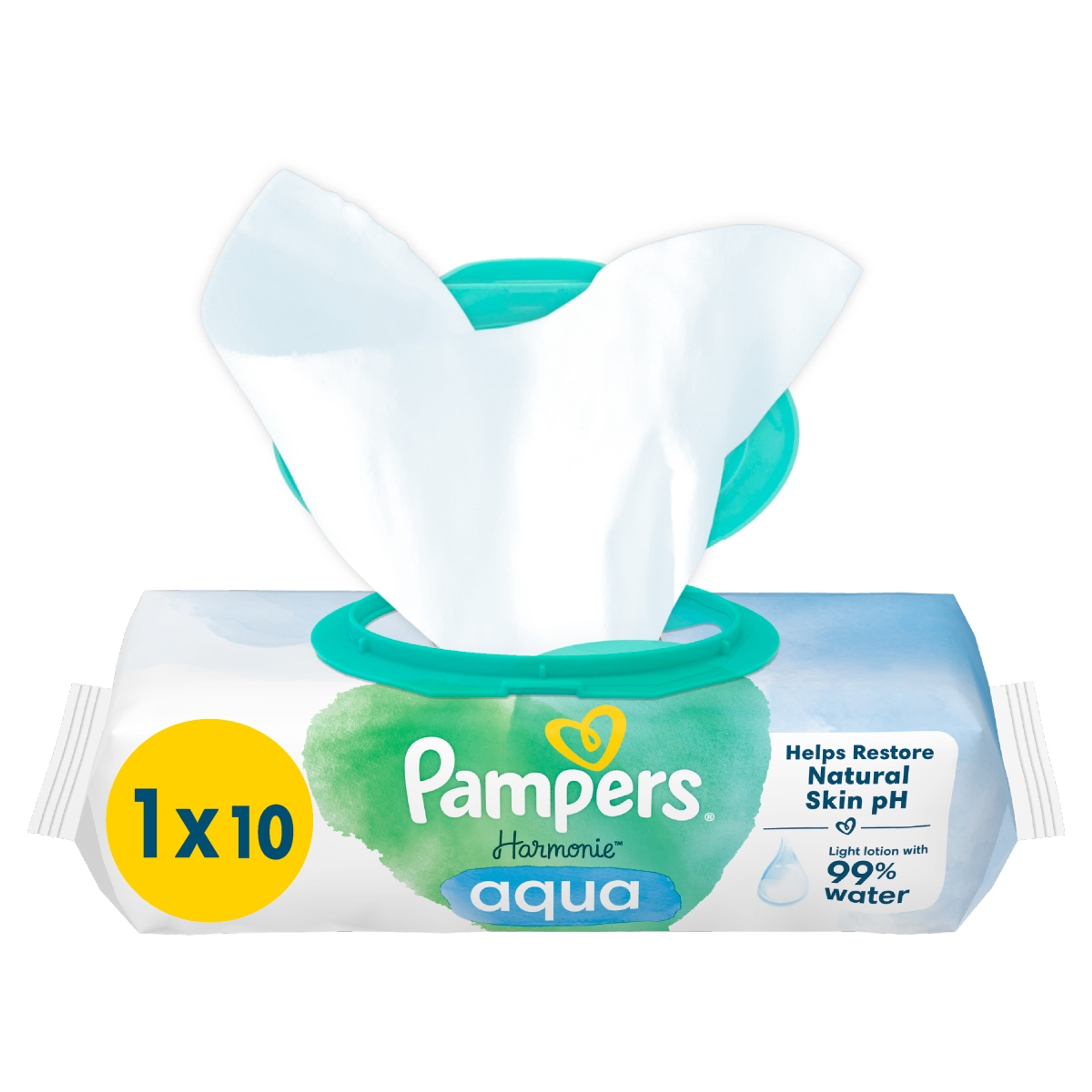 Pampers Harmonie Aqua nedves törlőkendő, műanyagmentes - 10 db-7