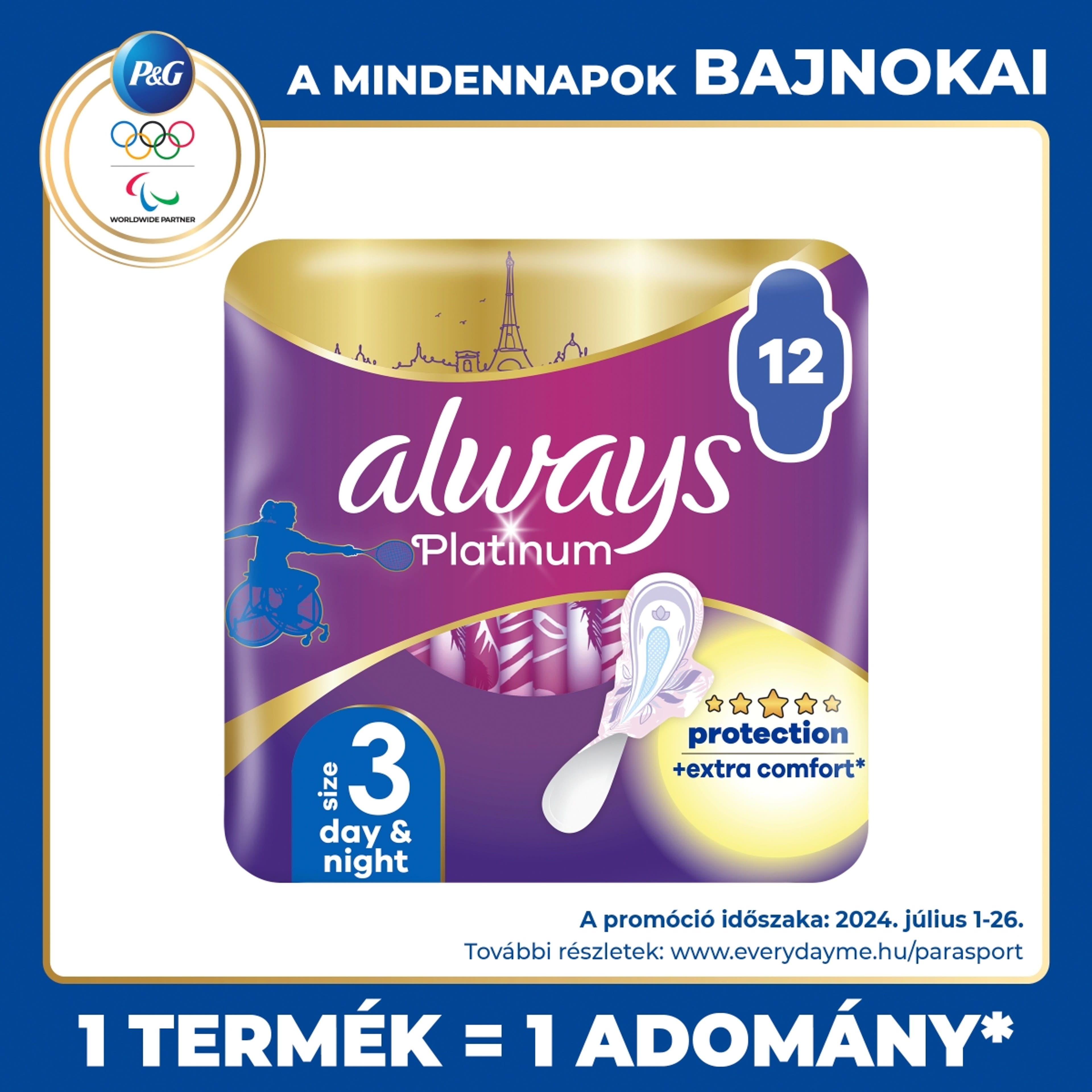 Always Platinum Duo Pack éjszakai egészségügyi betét - 12 db-1