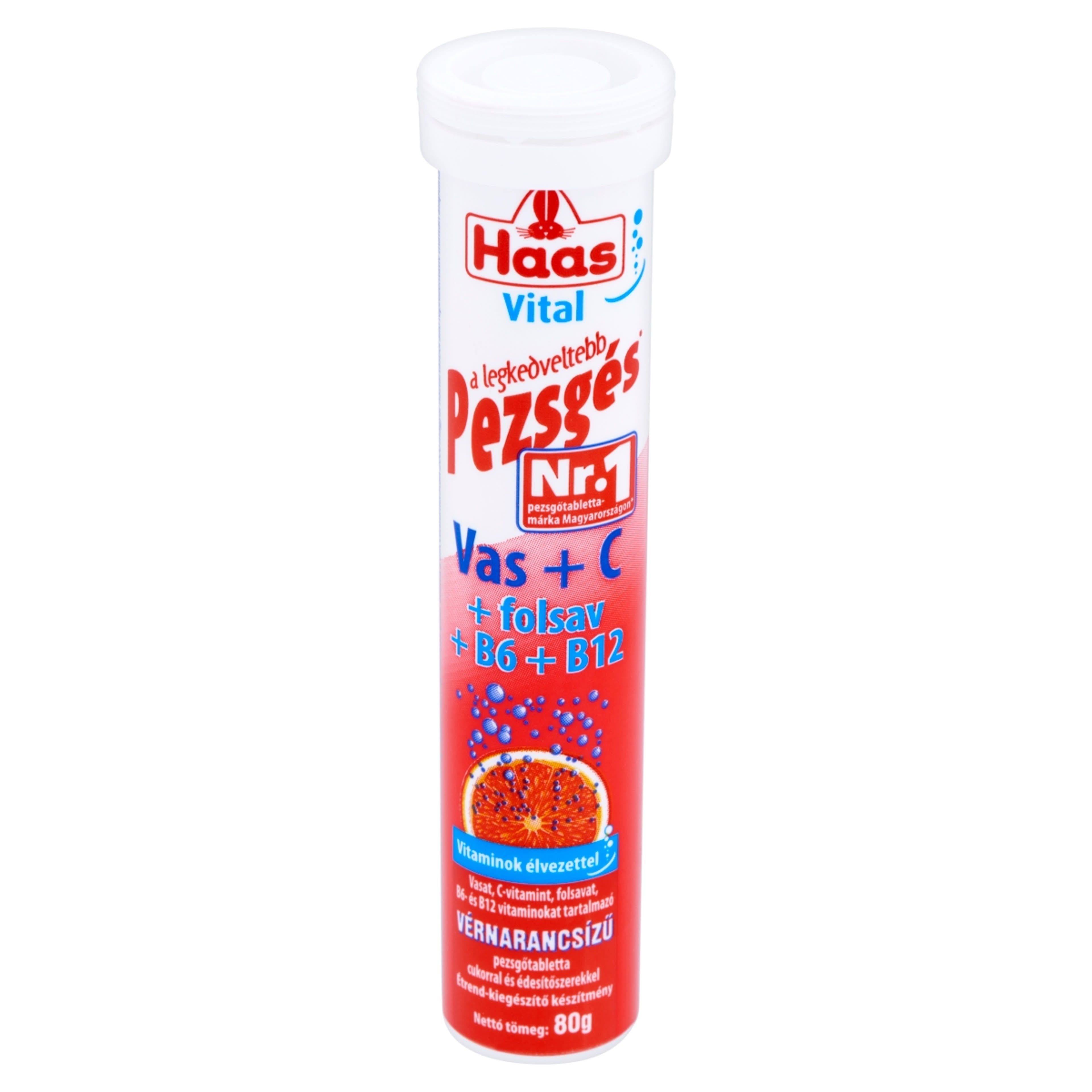 Haas Vas+ C-Vitamin Pezsgőtabletta - 80 g-2
